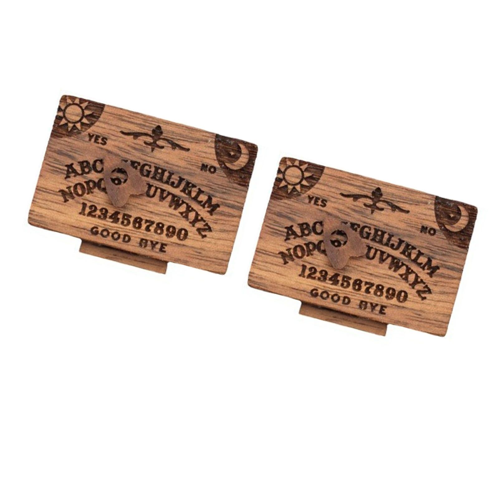 Miniature Wooden Ouija Board with Drawer Heart Pattern Functional Spirit Board view 6