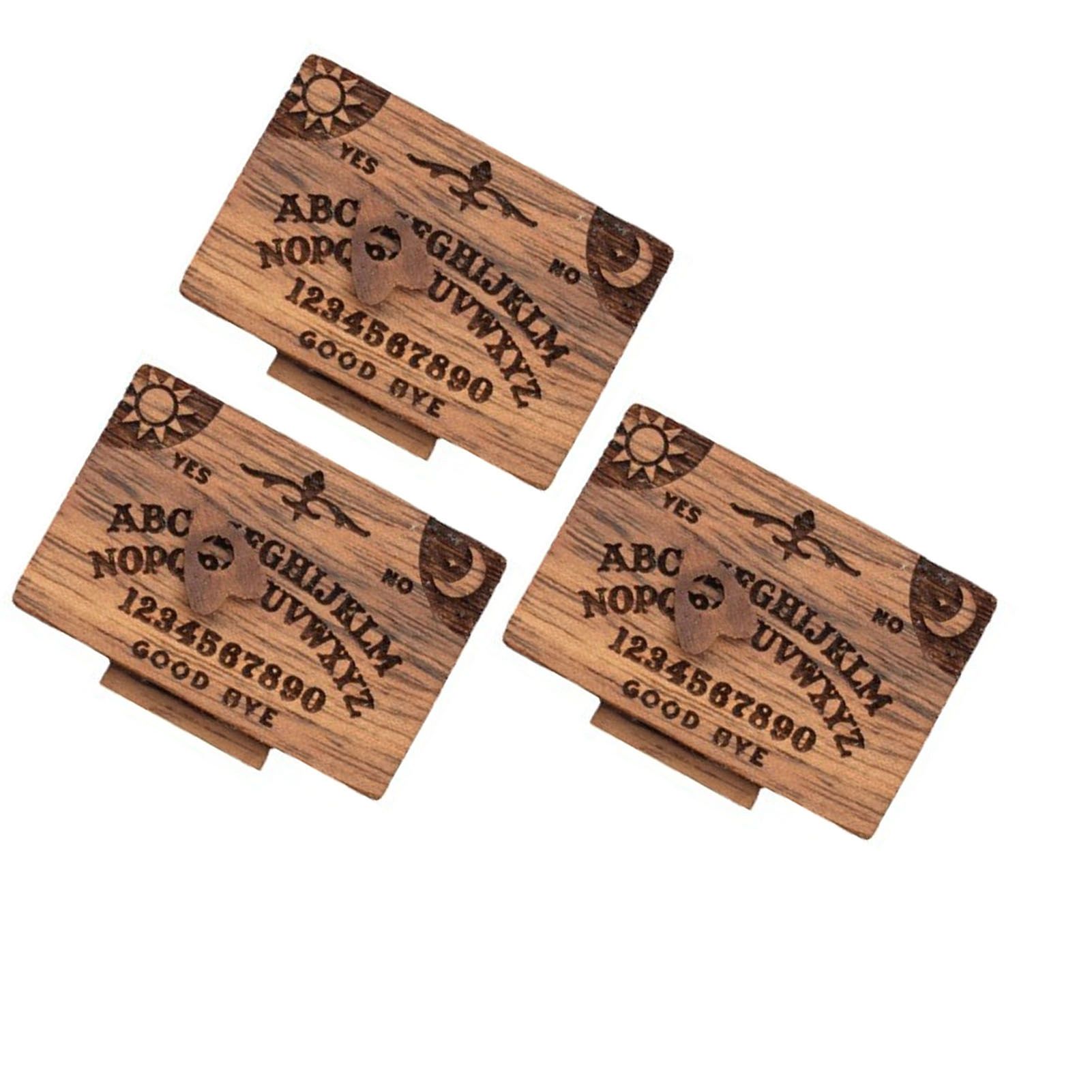 Miniature Wooden Ouija Board with Drawer Heart Pattern Functional Spirit Board view 4