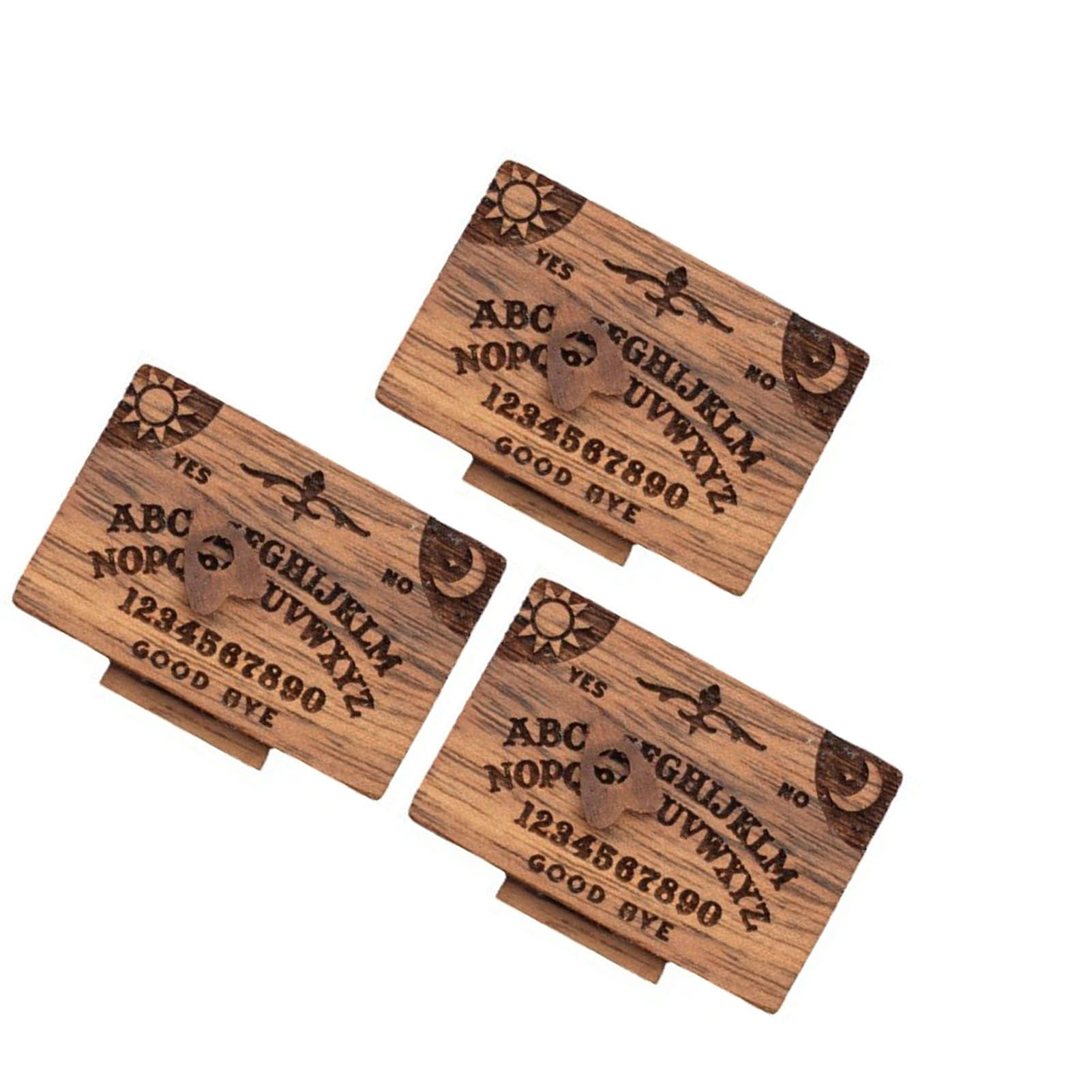 Miniature Wooden Ouija Board with Drawer Heart Pattern Functional Spirit Board view 5