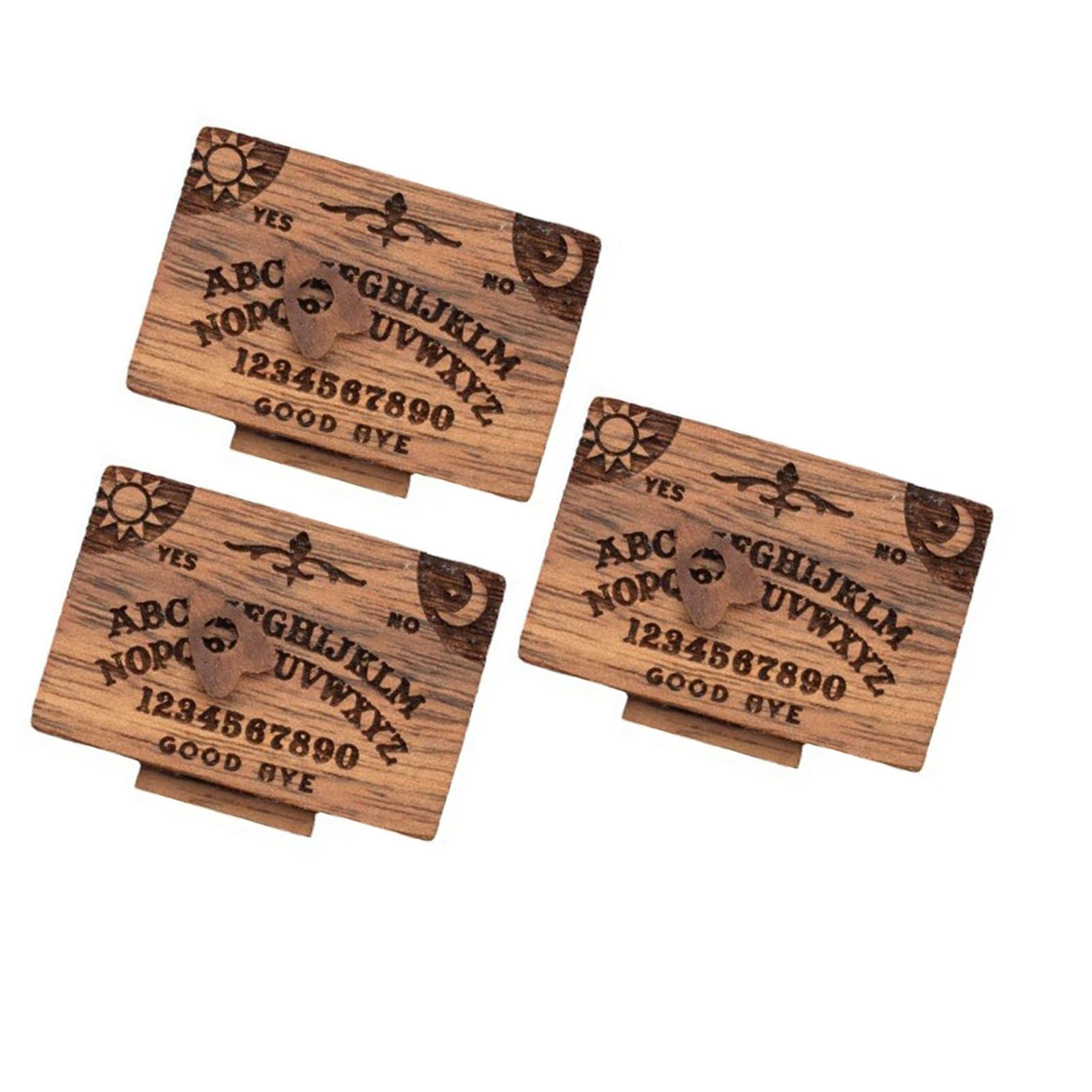 Miniature Wooden Ouija Board with Drawer Heart Pattern Functional Spirit Board view 6
