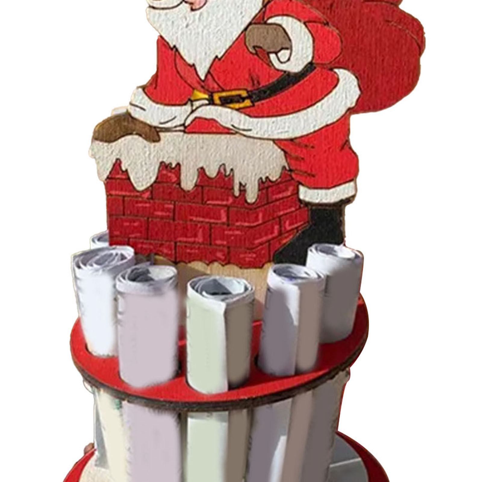 Xmas Money Holder Festive Interesting Wooden Cash Holder Ornament for Holiday view 5
