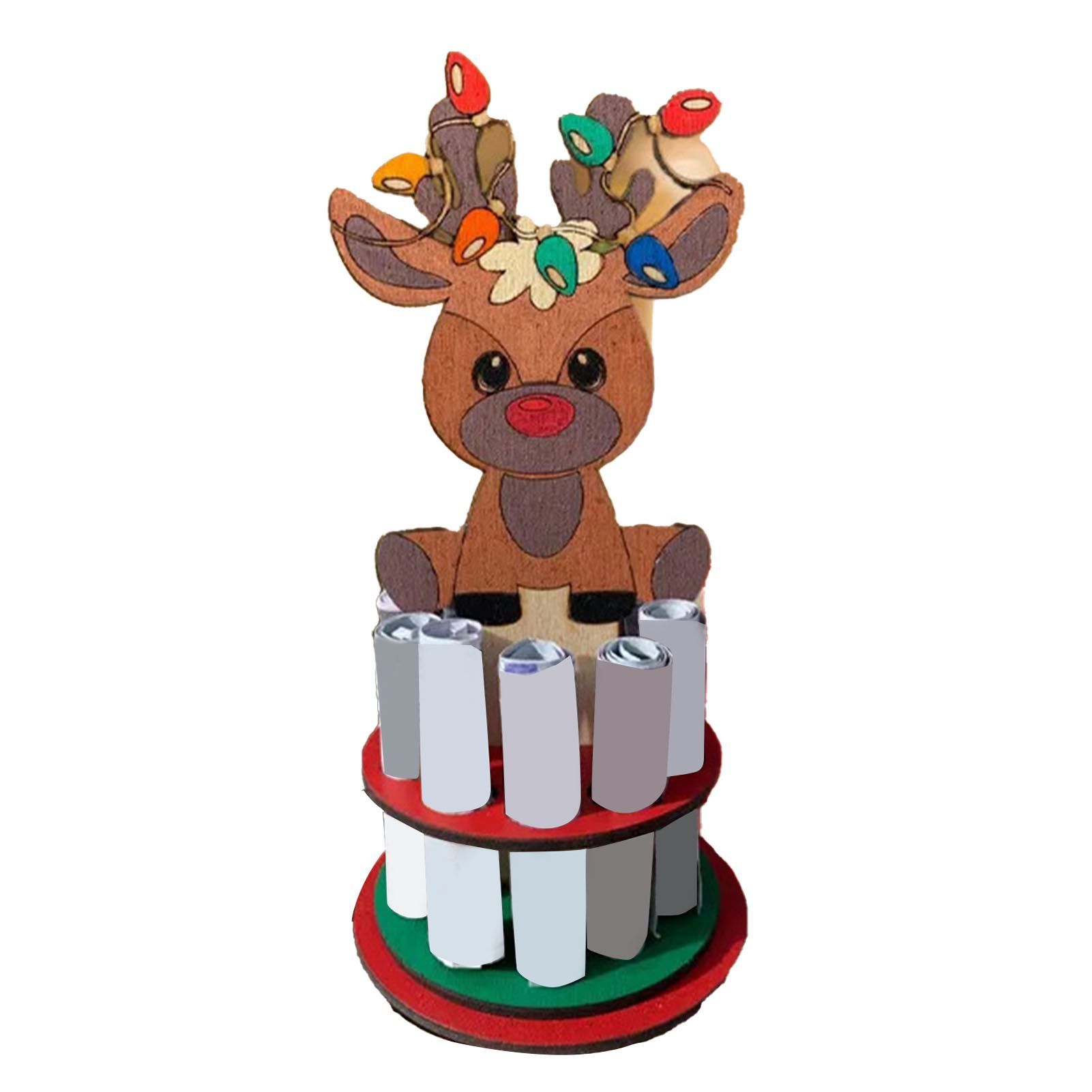 Xmas Money Holder Festive Interesting Wooden Cash Holder Ornament for Holiday view 3