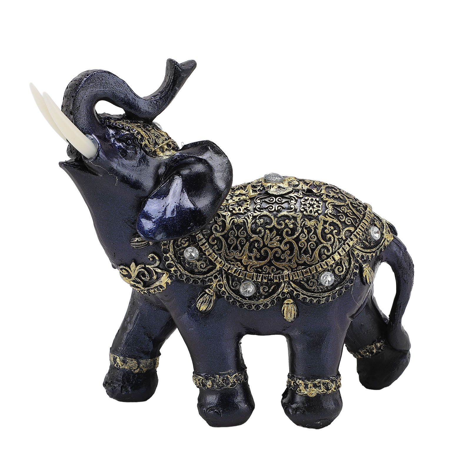 Elephant Figurine Resin Feng Shui Wealth Lucky Elephant Statue Decorative view 3