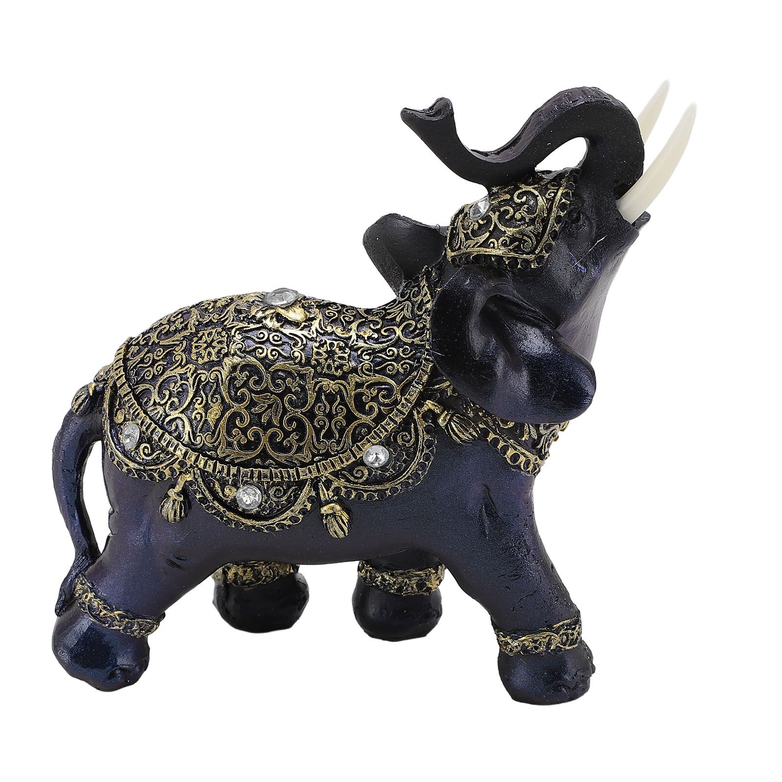 Elephant Figurine Resin Feng Shui Wealth Lucky Elephant Statue Decorative view 11