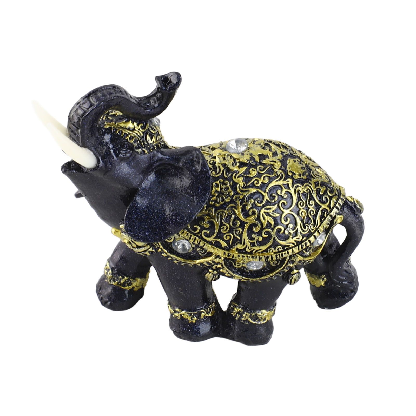 Elephant Figurine Resin Feng Shui Wealth Lucky Elephant Statue Decorative view 3