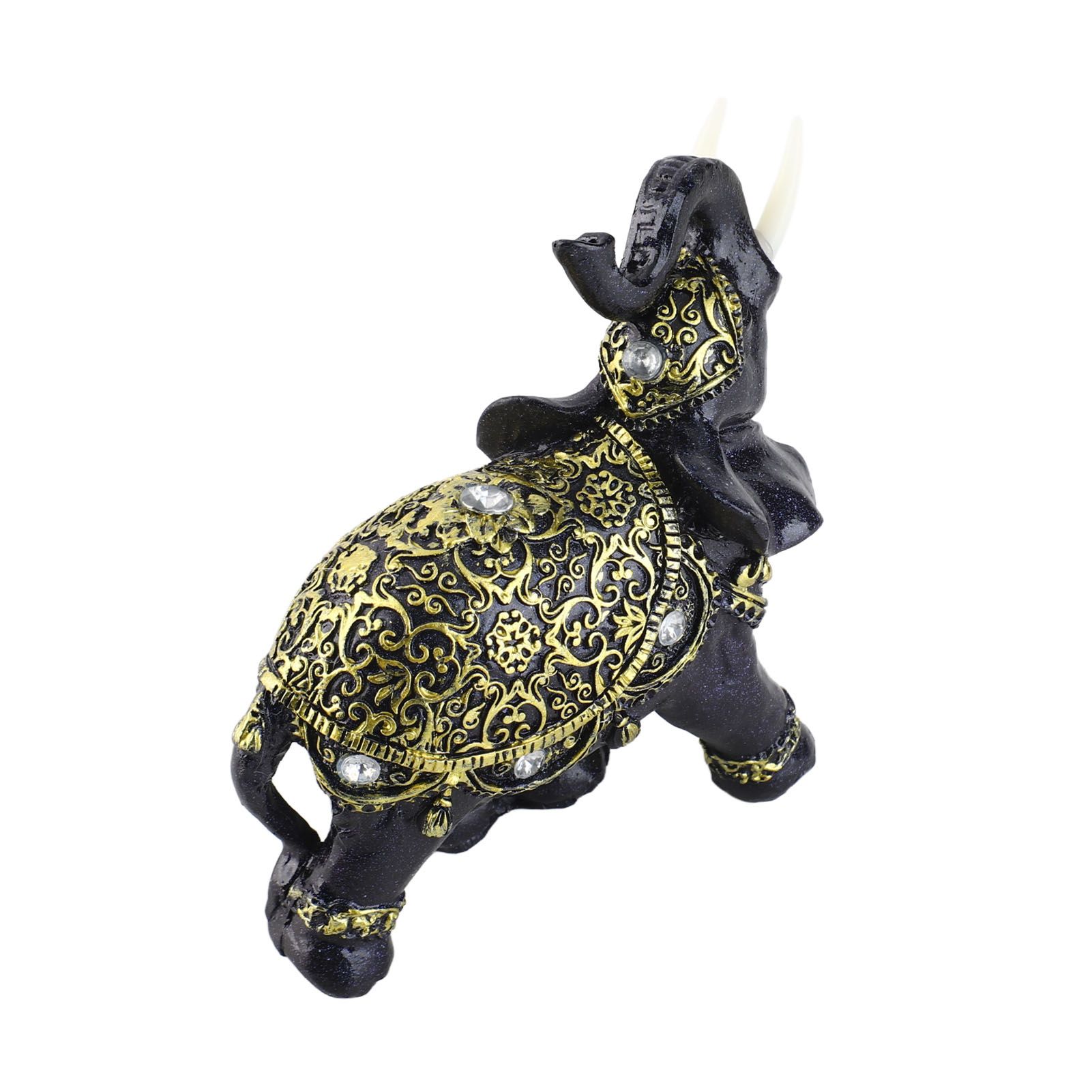 Elephant Figurine Resin Feng Shui Wealth Lucky Elephant Statue Decorative view 8