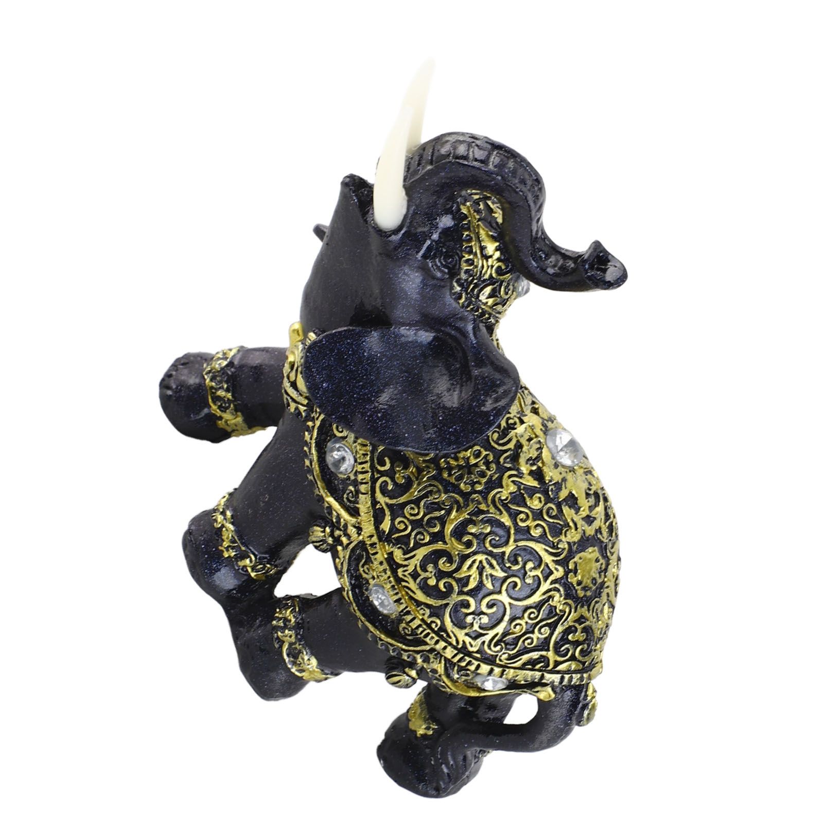 Elephant Figurine Resin Feng Shui Wealth Lucky Elephant Statue Decorative view 12