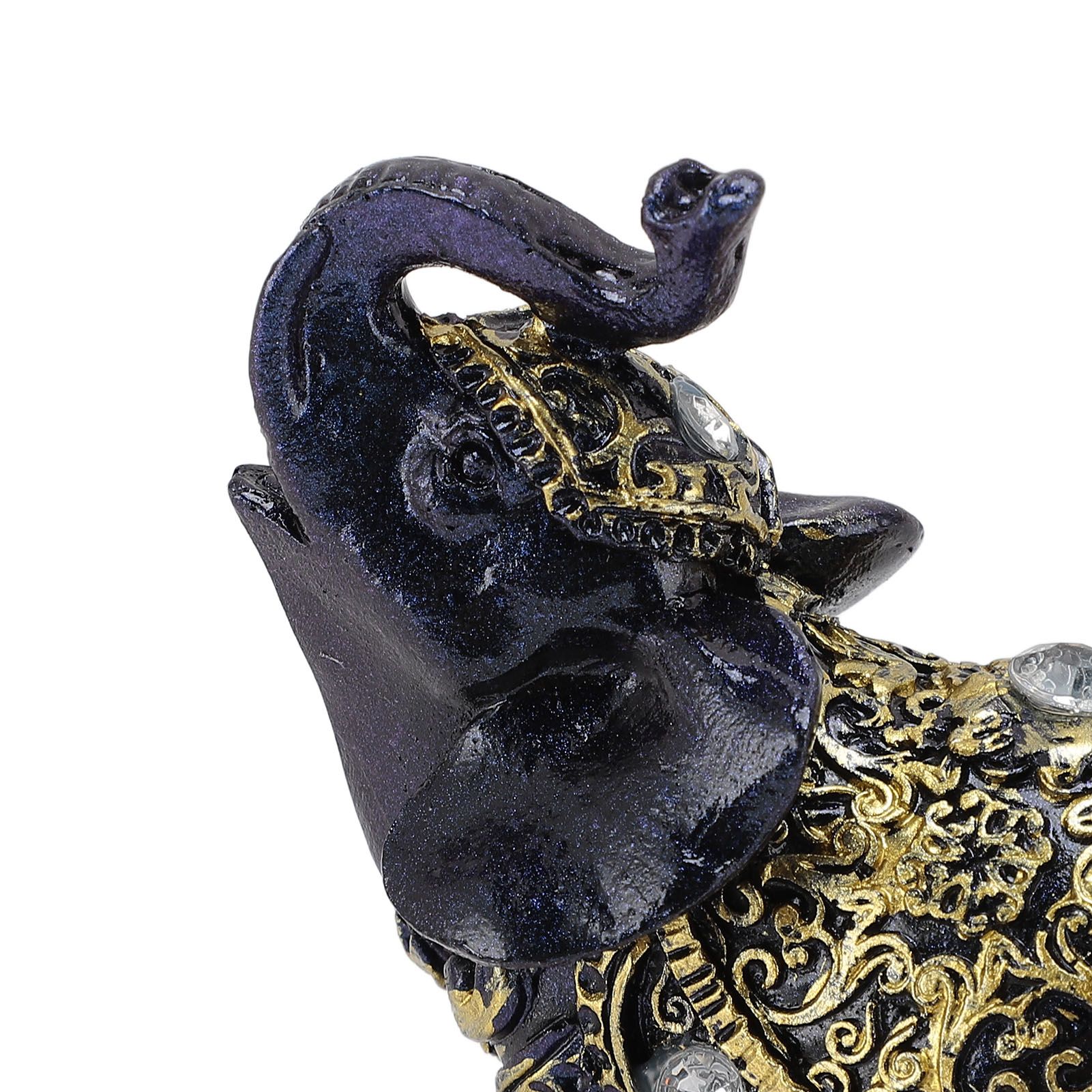 Elephant Figurine Resin Feng Shui Wealth Lucky Elephant Statue Decorative view 2