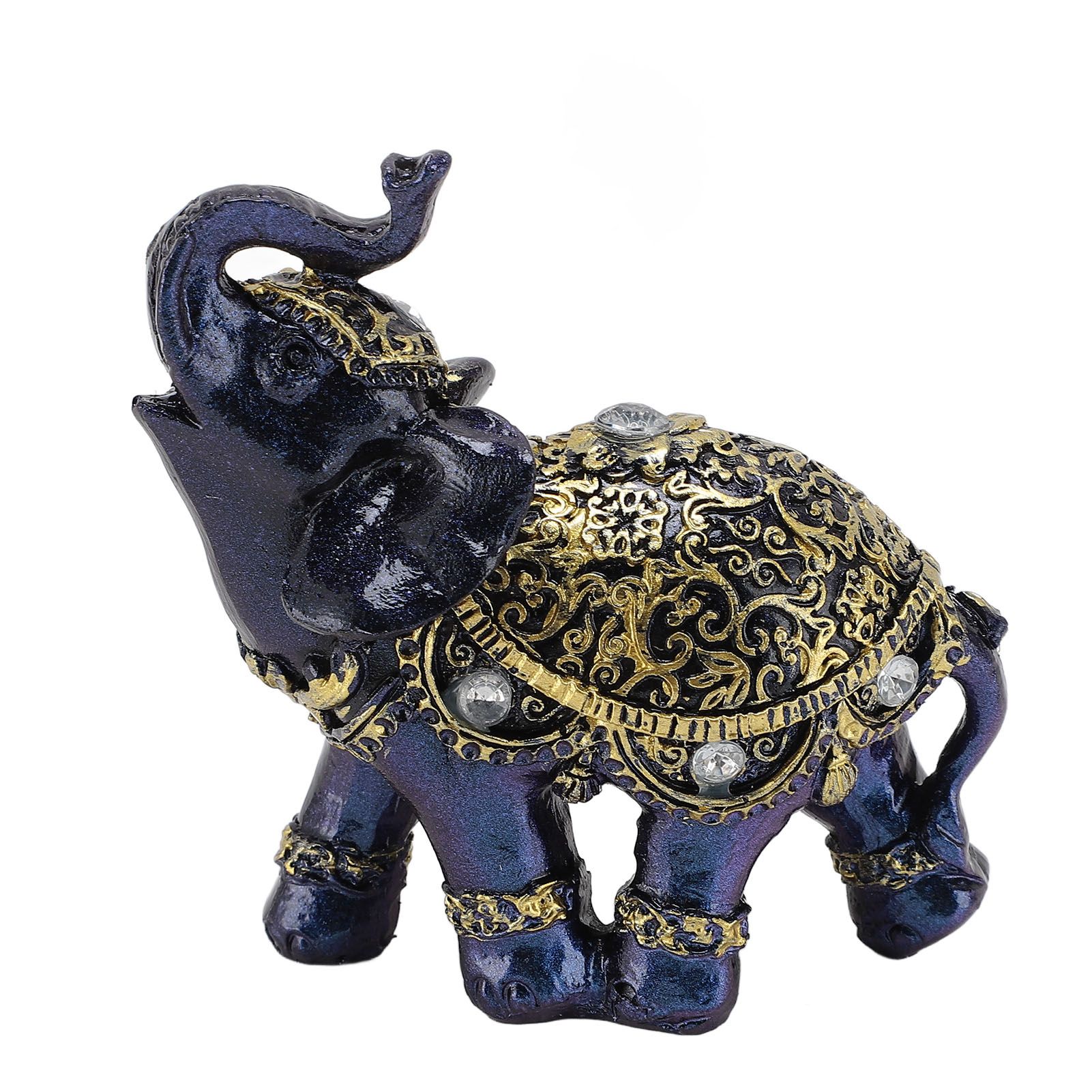 Elephant Figurine Resin Feng Shui Wealth Lucky Elephant Statue Decorative view 3
