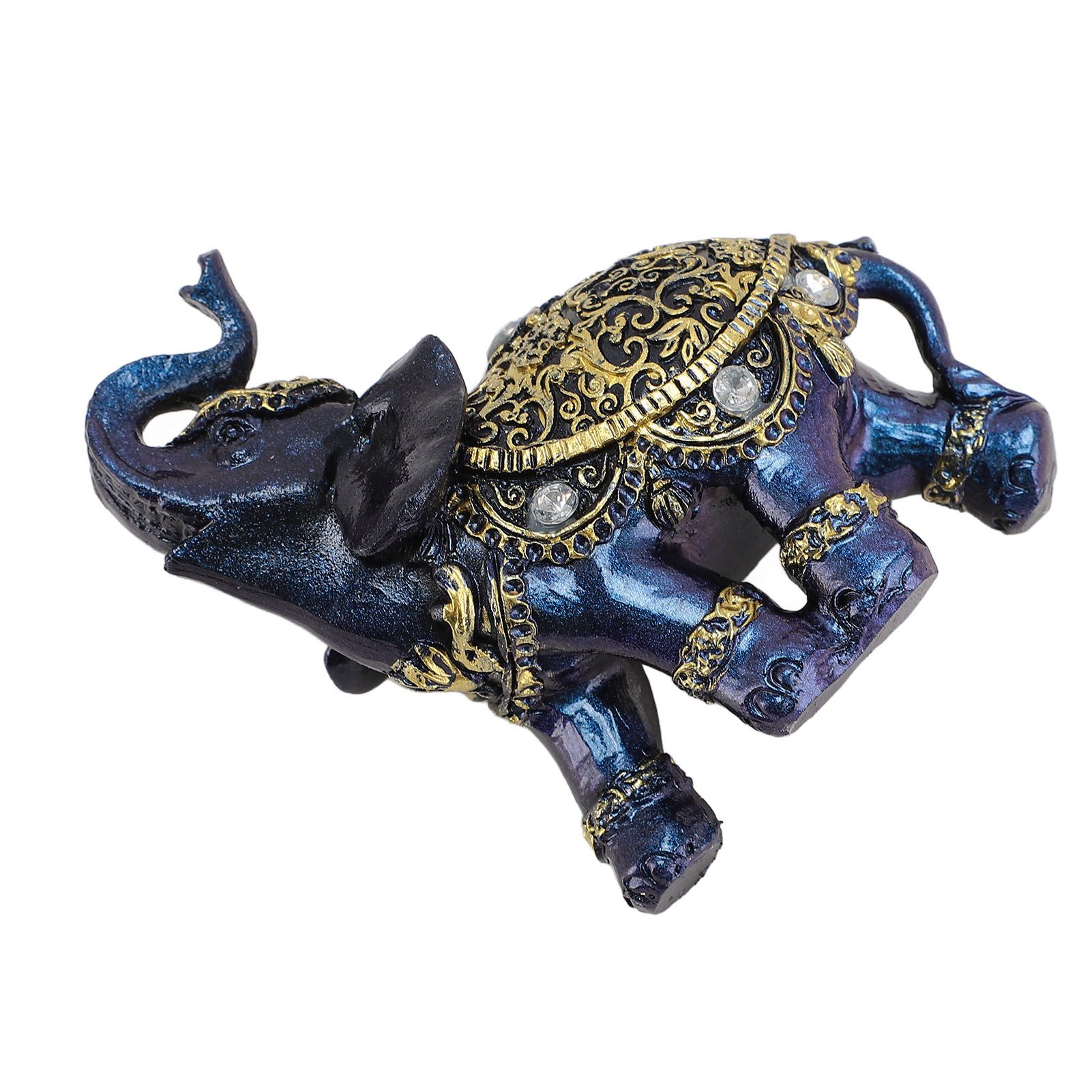 Elephant Figurine Resin Feng Shui Wealth Lucky Elephant Statue Decorative view 9
