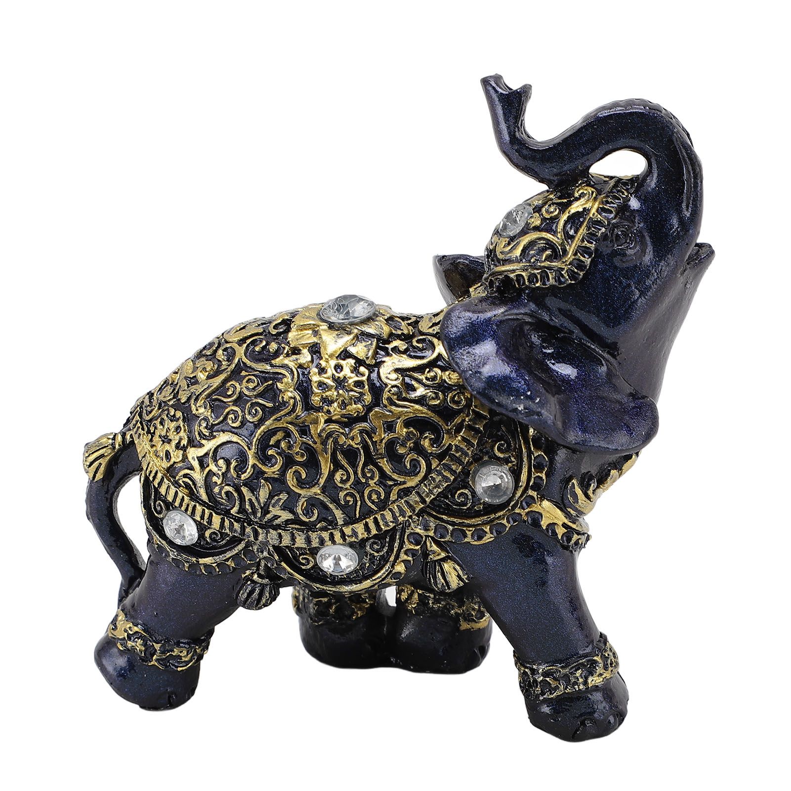 Elephant Figurine Resin Feng Shui Wealth Lucky Elephant Statue Decorative view 11