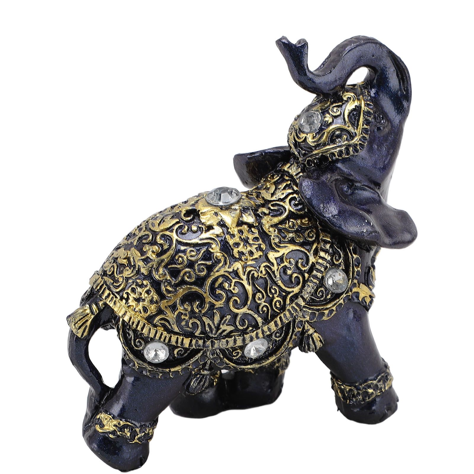 Elephant Figurine Resin Feng Shui Wealth Lucky Elephant Statue Decorative view 12