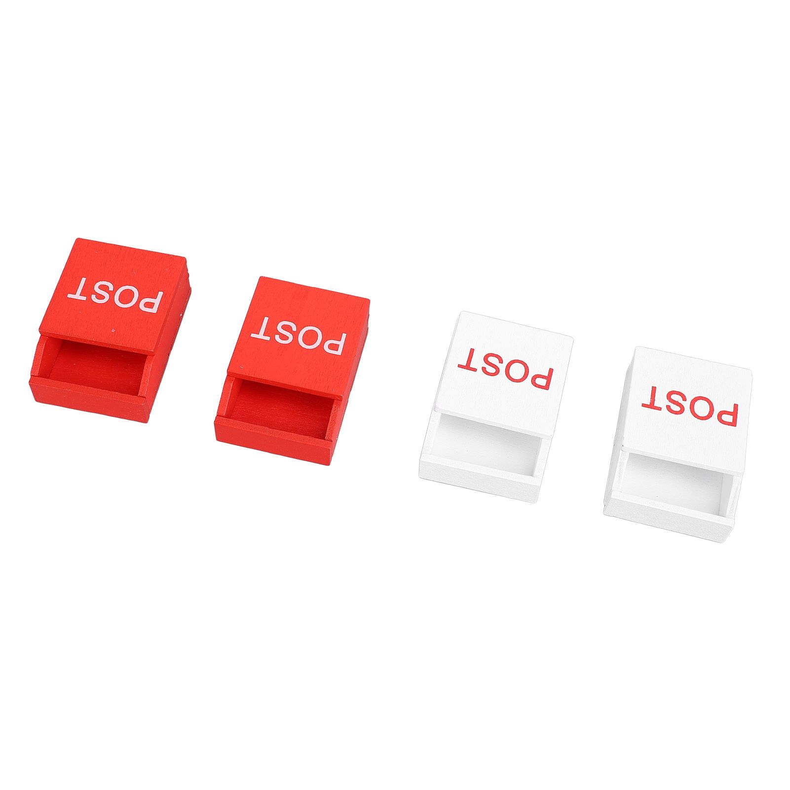 10Pcs Decorative Mailbox Outdoors Furniture Wooden Kids House Toy Mini Home view 2