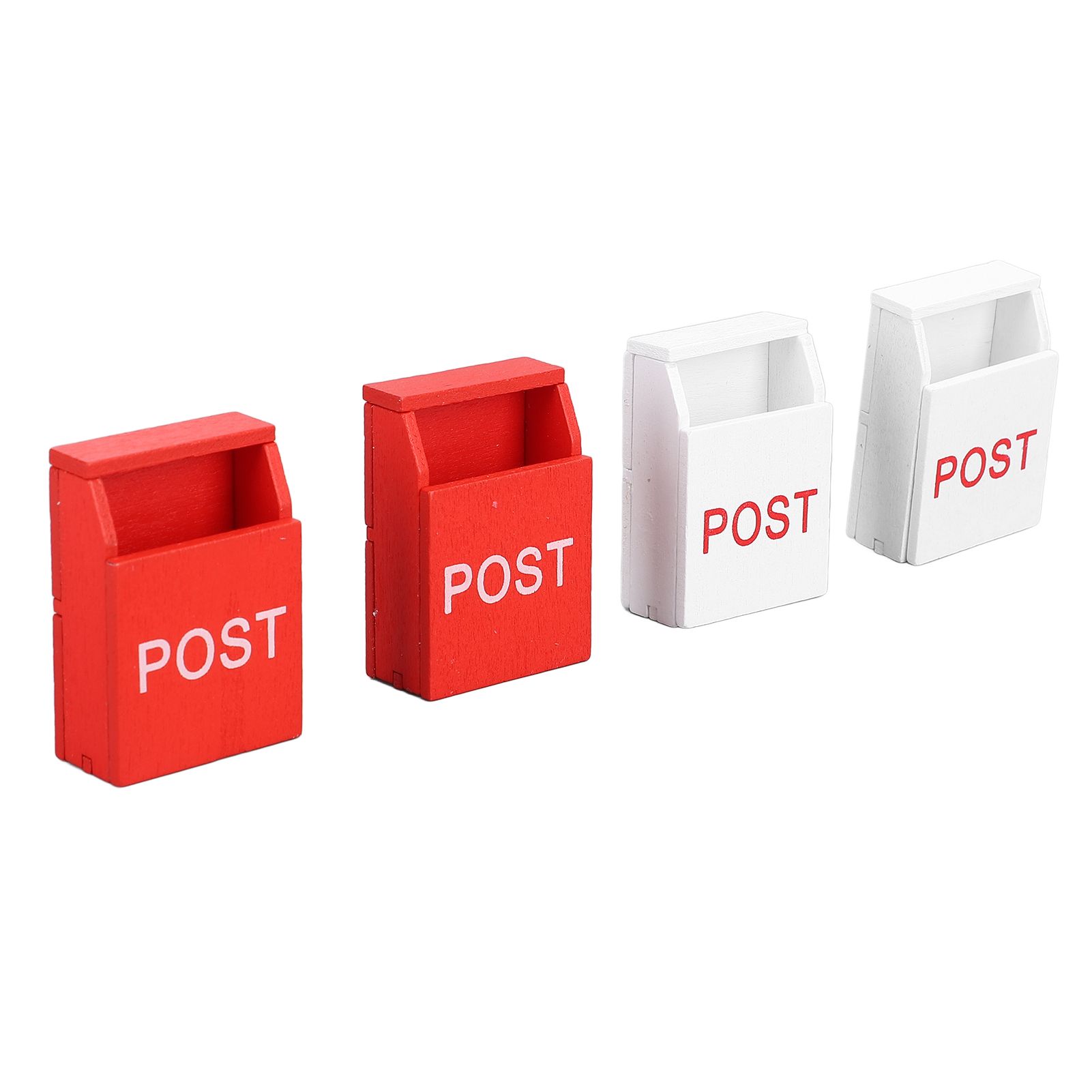 10Pcs Decorative Mailbox Outdoors Furniture Wooden Kids House Toy Mini Home view 4