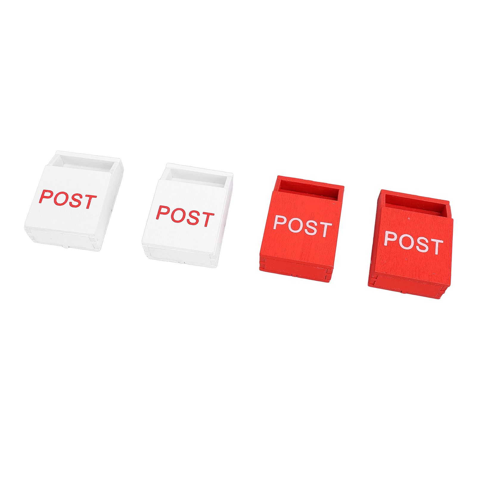10Pcs Decorative Mailbox Outdoors Furniture Wooden Kids House Toy Mini Home view 5