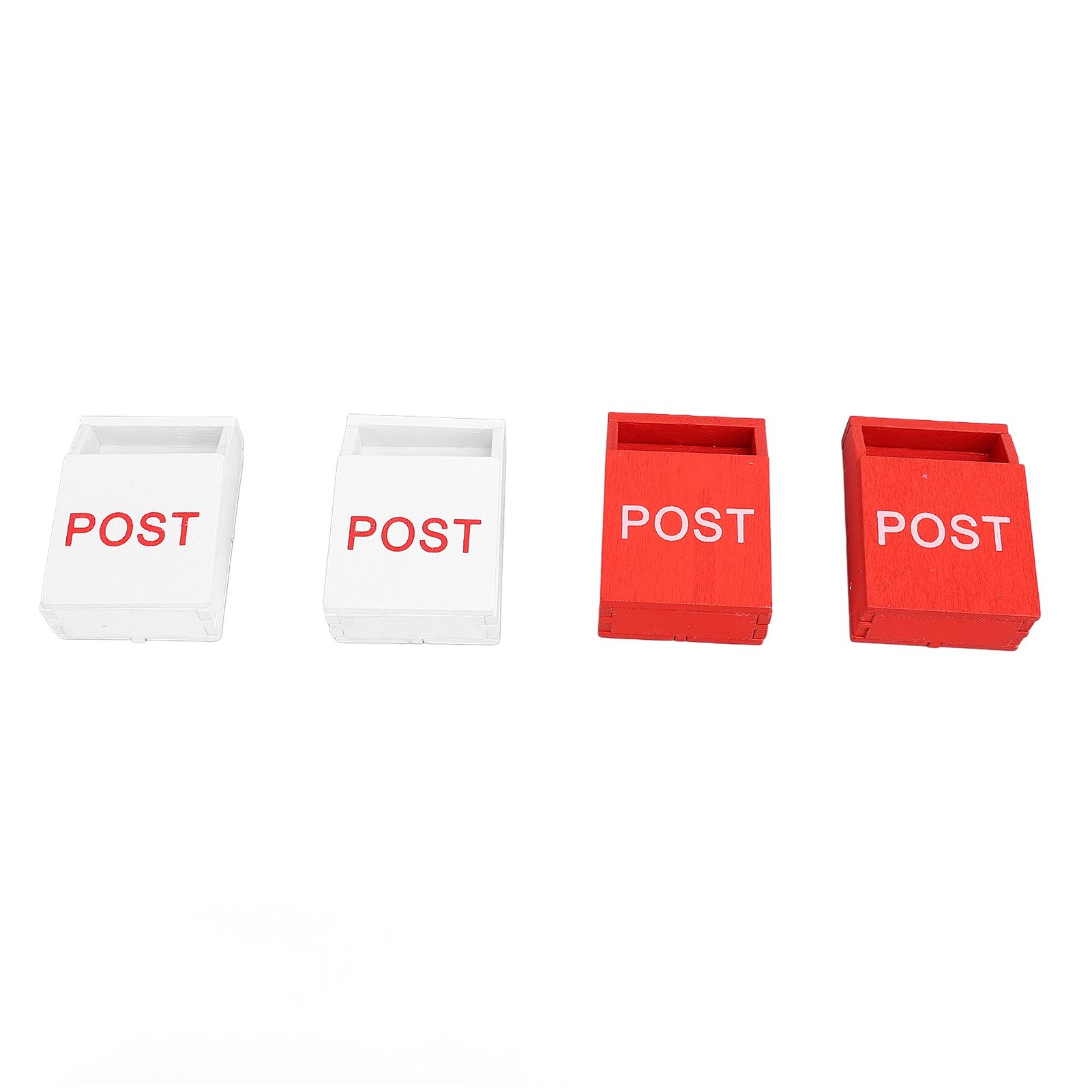 10Pcs Decorative Mailbox Outdoors Furniture Wooden Kids House Toy Mini Home view 6