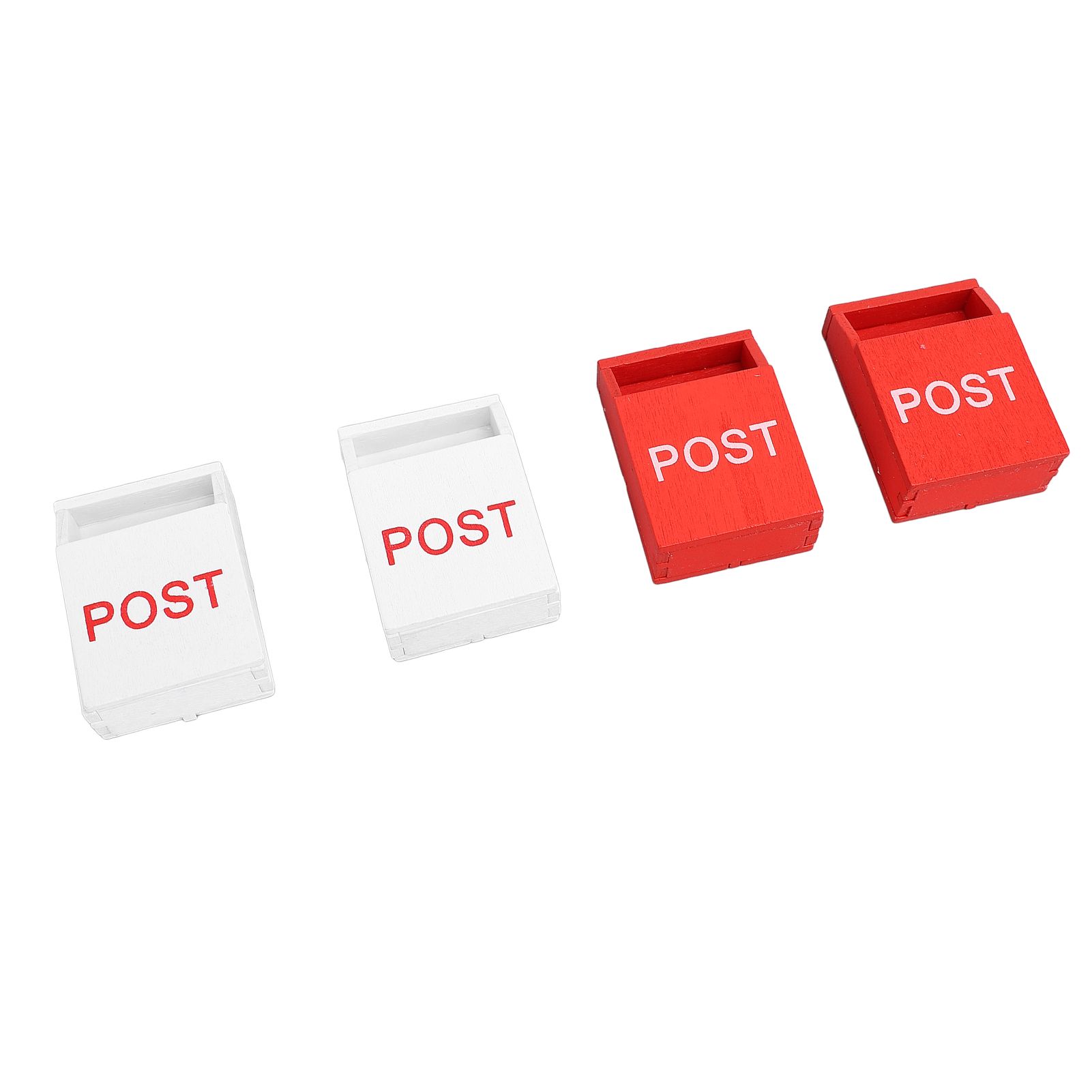 10Pcs Decorative Mailbox Outdoors Furniture Wooden Kids House Toy Mini Home view 7