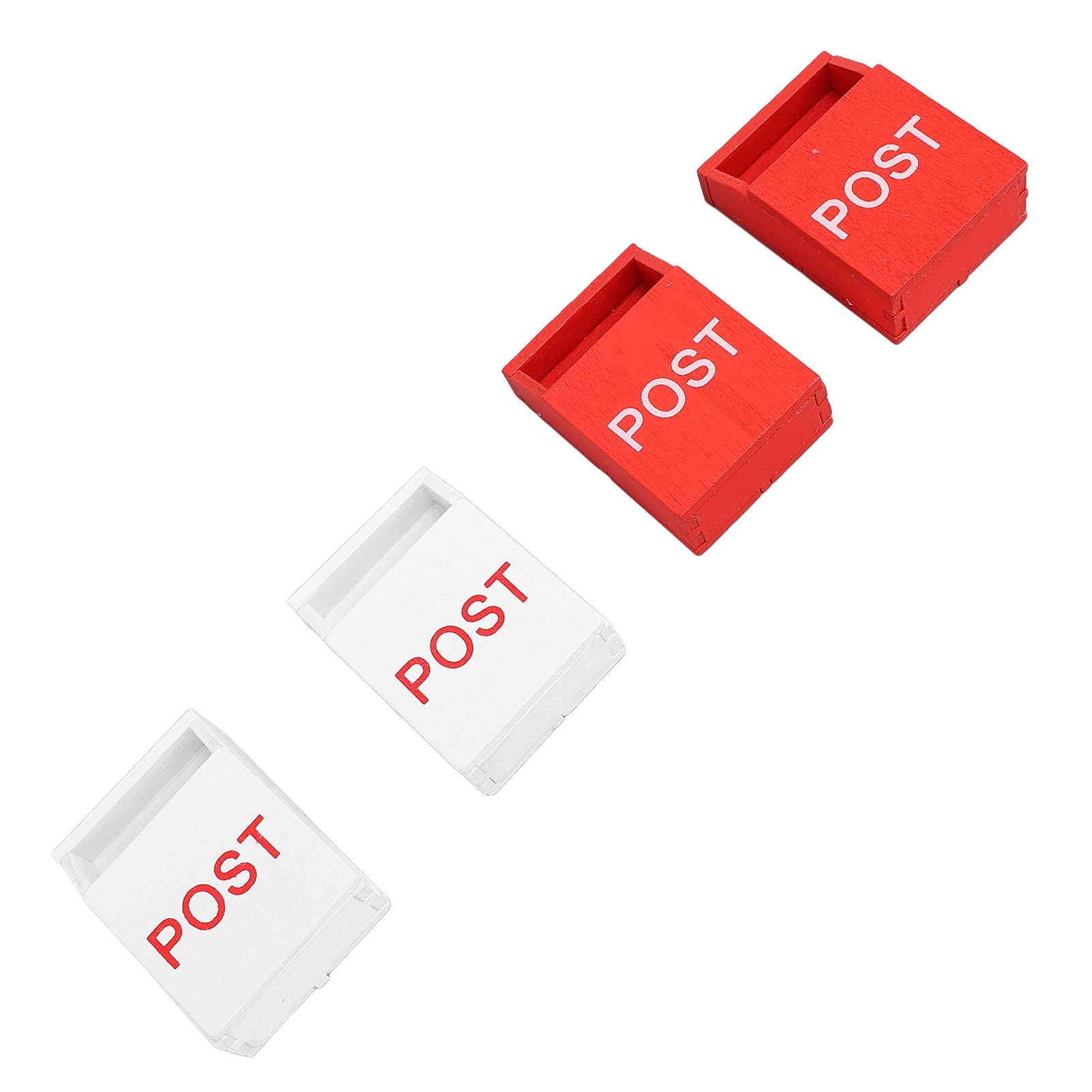 10Pcs Decorative Mailbox Outdoors Furniture Wooden Kids House Toy Mini Home view 8