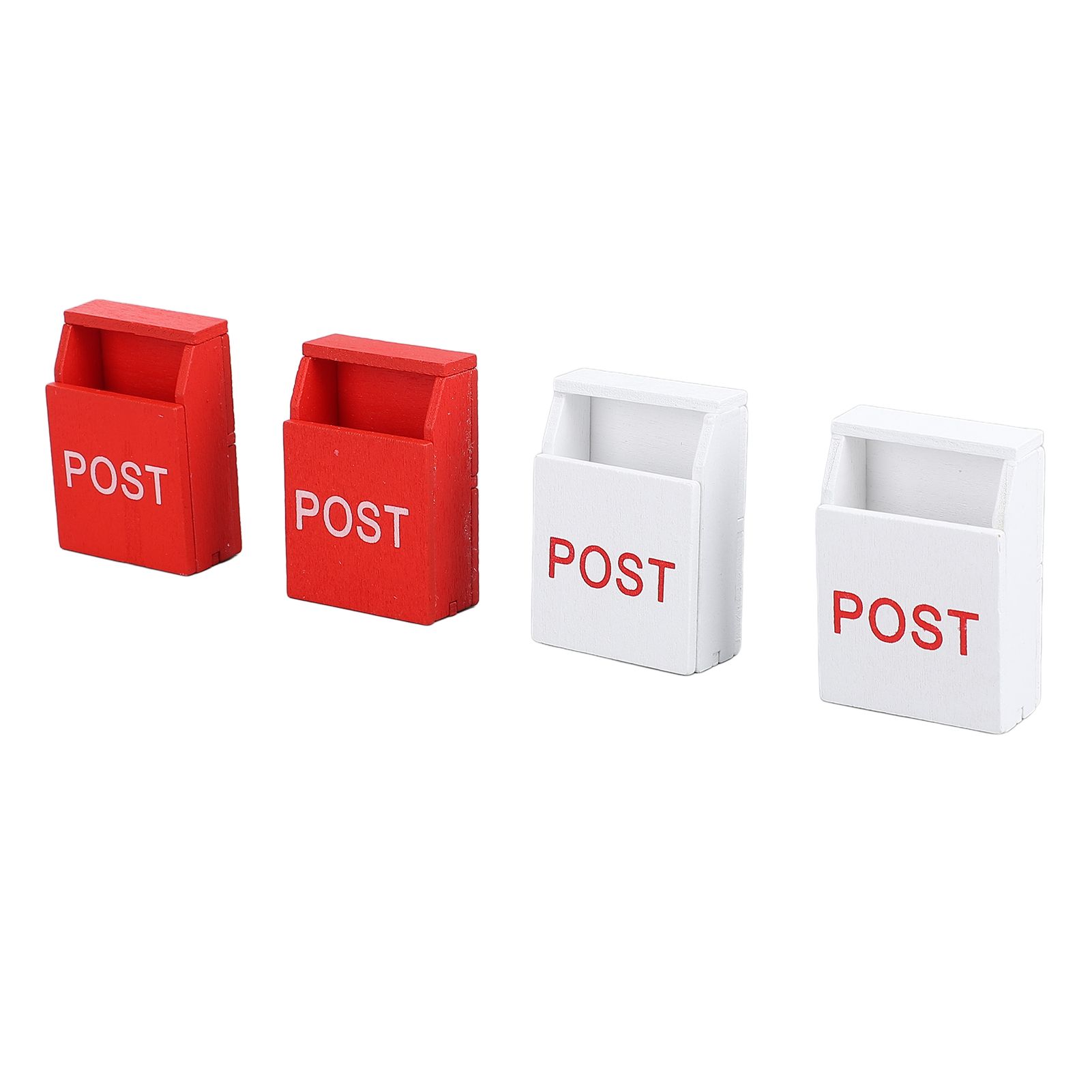 10Pcs Decorative Mailbox Outdoors Furniture Wooden Kids House Toy Mini Home view 11