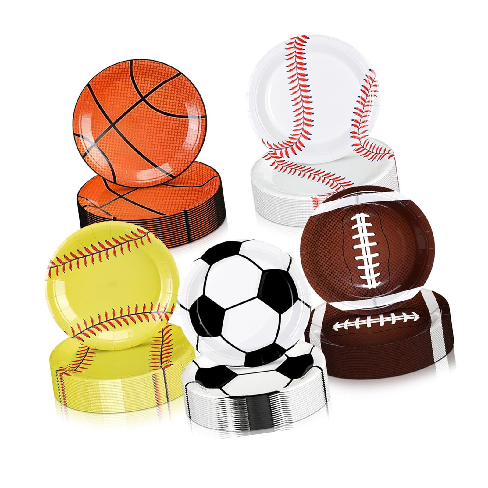 50Pcs Sports Party Plates Decorative Ball Paper Plates for Boy Birthday Party view 6