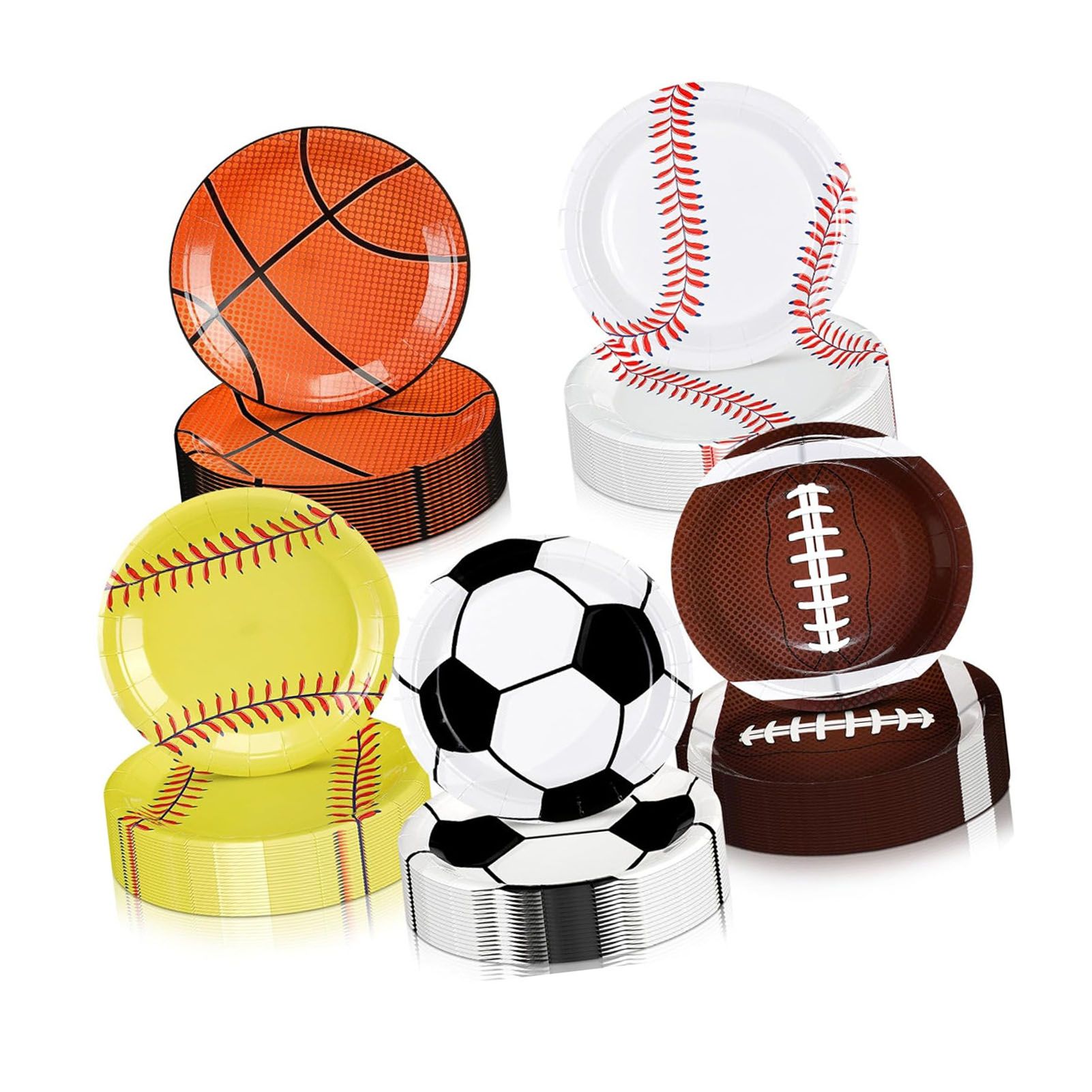 50Pcs Sports Party Plates Decorative Ball Paper Plates for Boy Birthday Party view 7