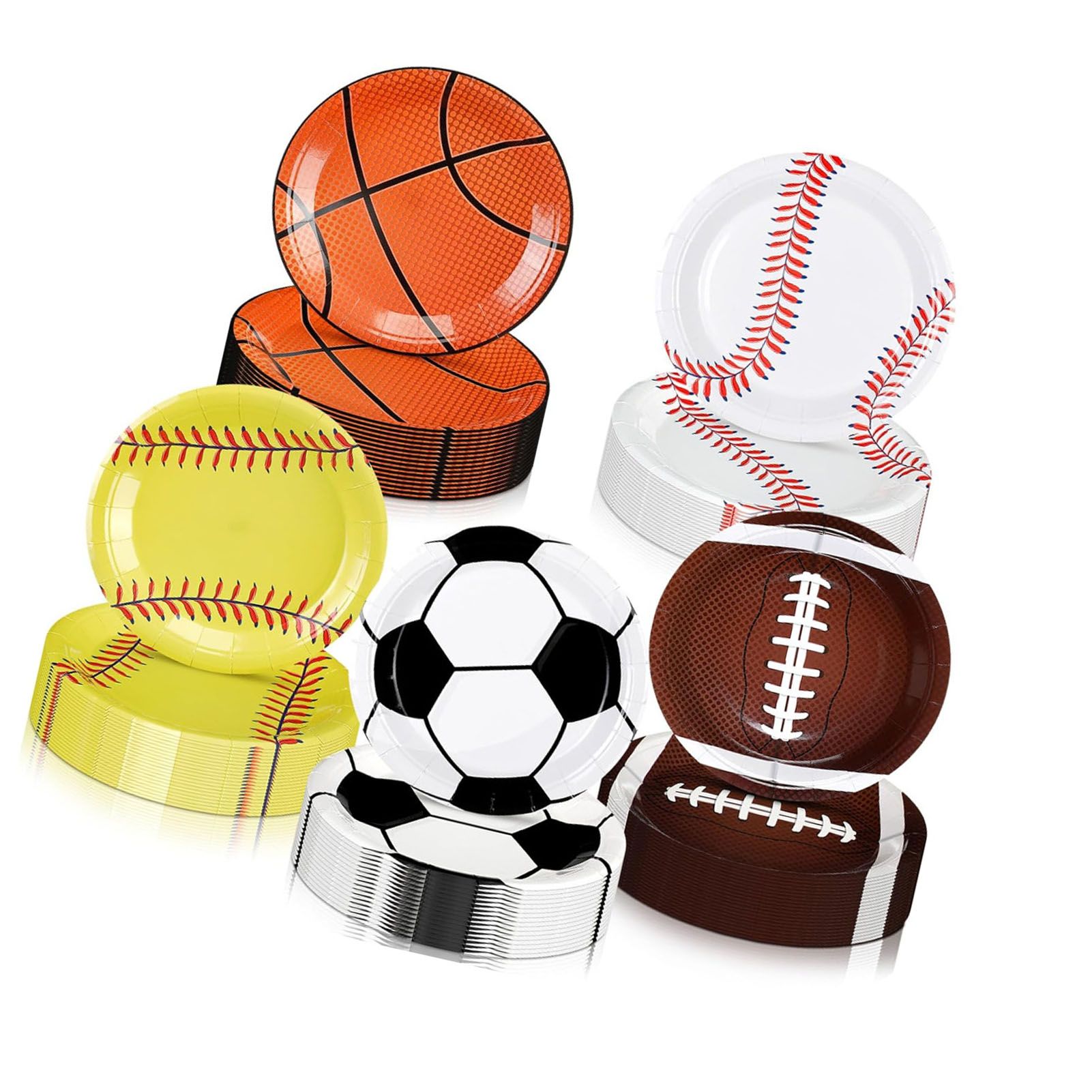 50Pcs Sports Party Plates Decorative Ball Paper Plates for Boy Birthday Party view 9