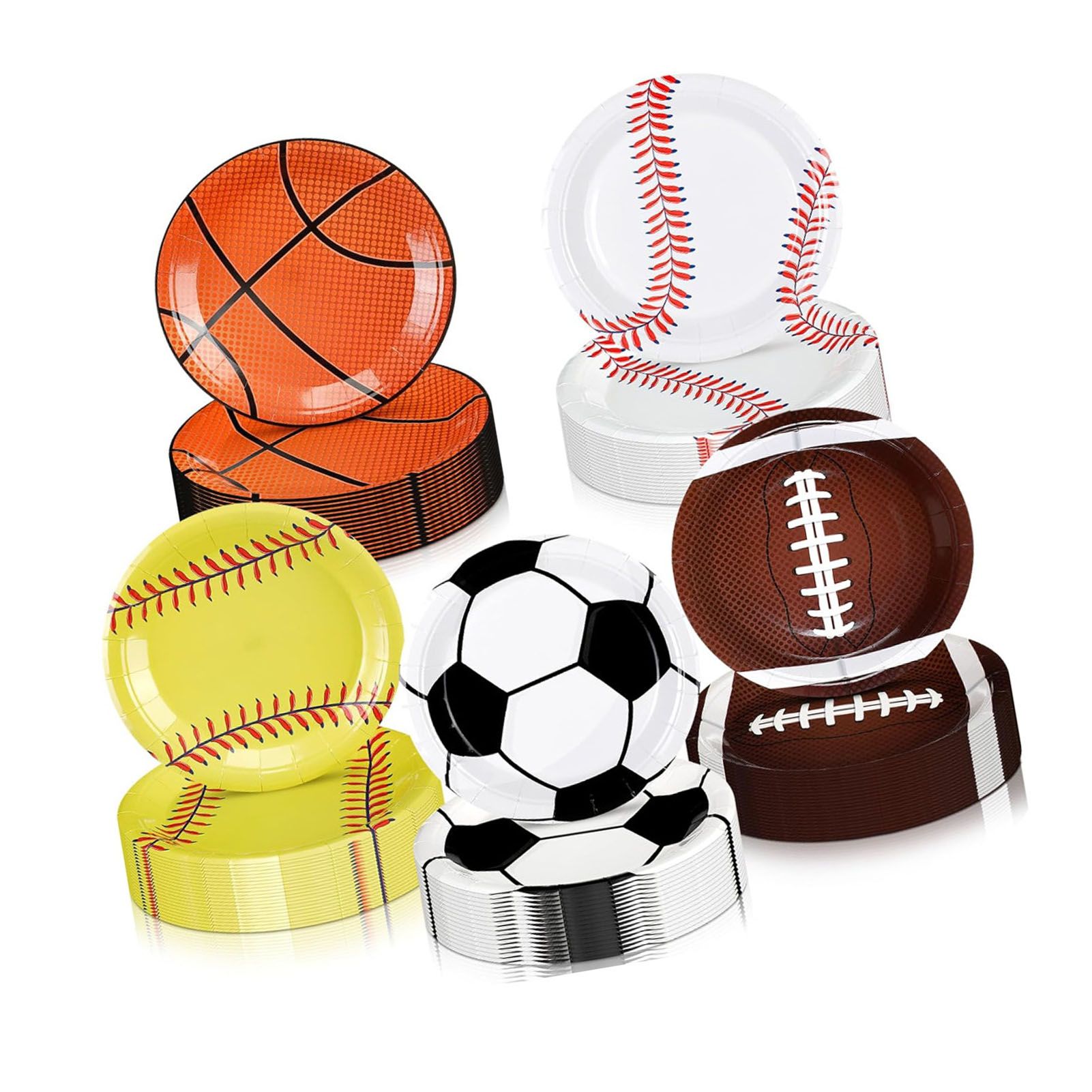 50Pcs Sports Party Plates Decorative Ball Paper Plates for Boy Birthday Party view 10