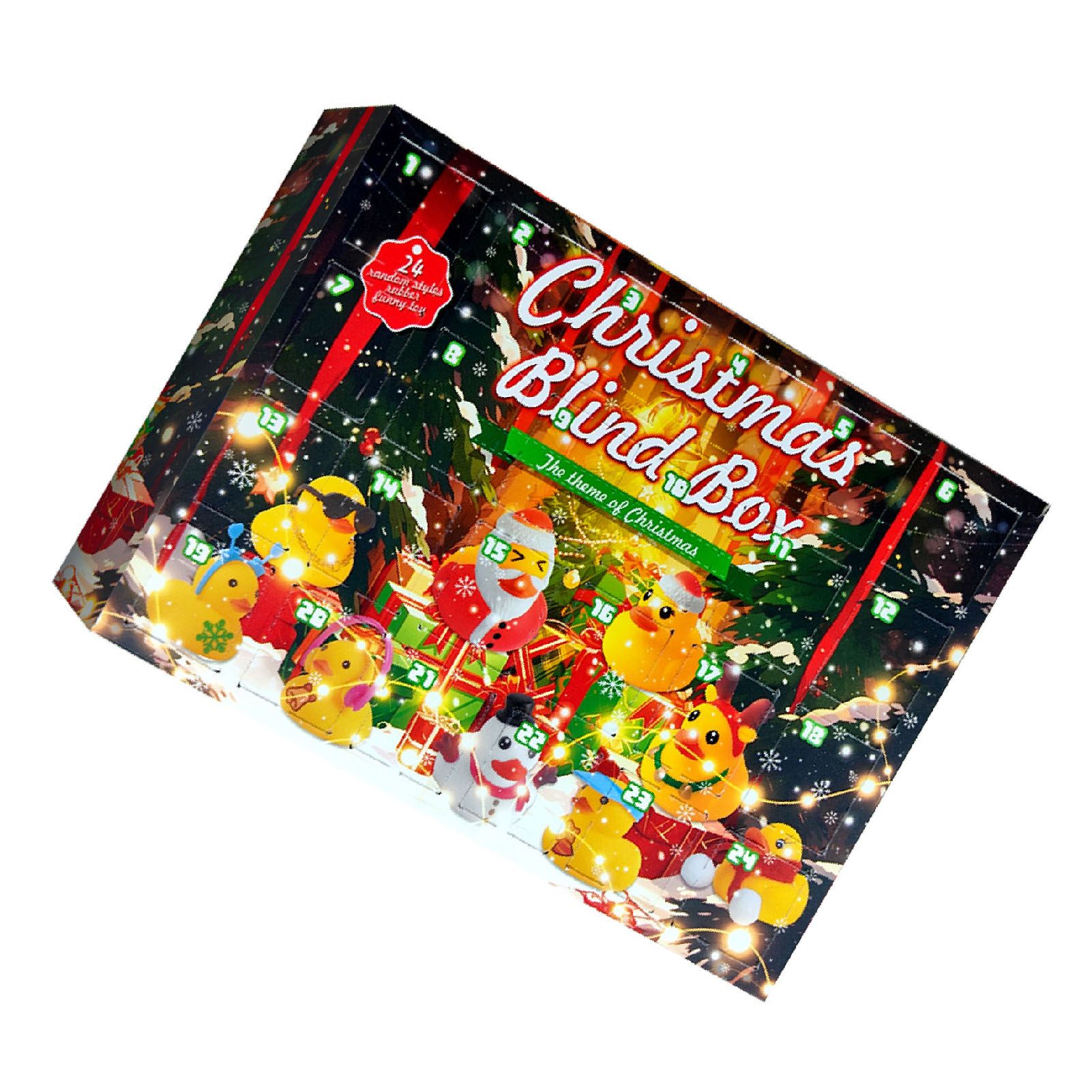 Xmas Advent Calendar Blind Box Yellow Cute Duck Xmas Countdown Calendar for view 5