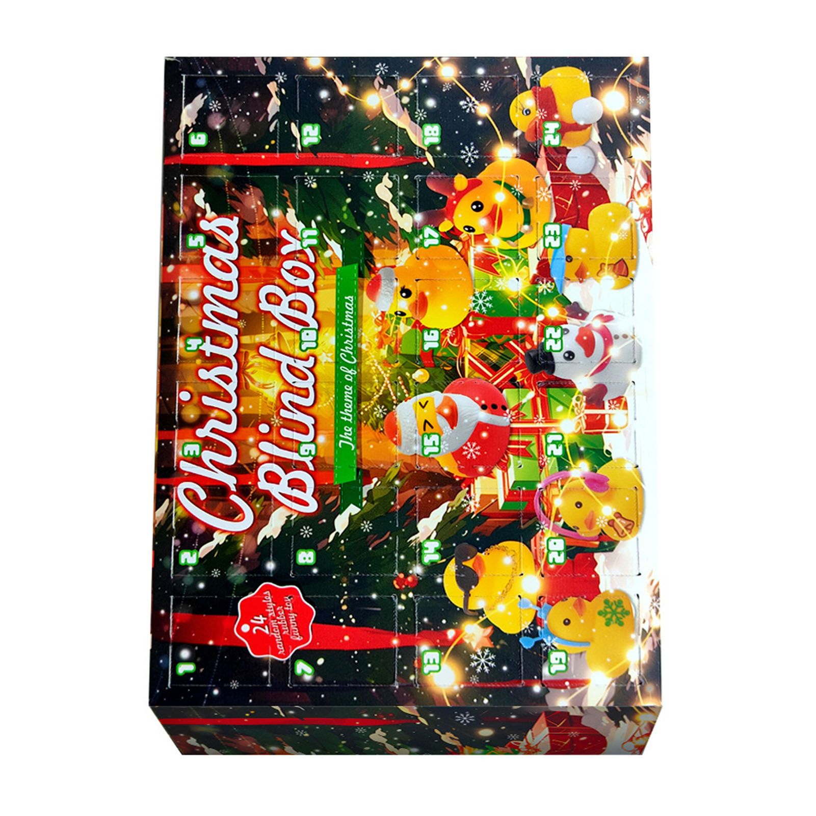Xmas Advent Calendar Blind Box Yellow Cute Duck Xmas Countdown Calendar for view 7