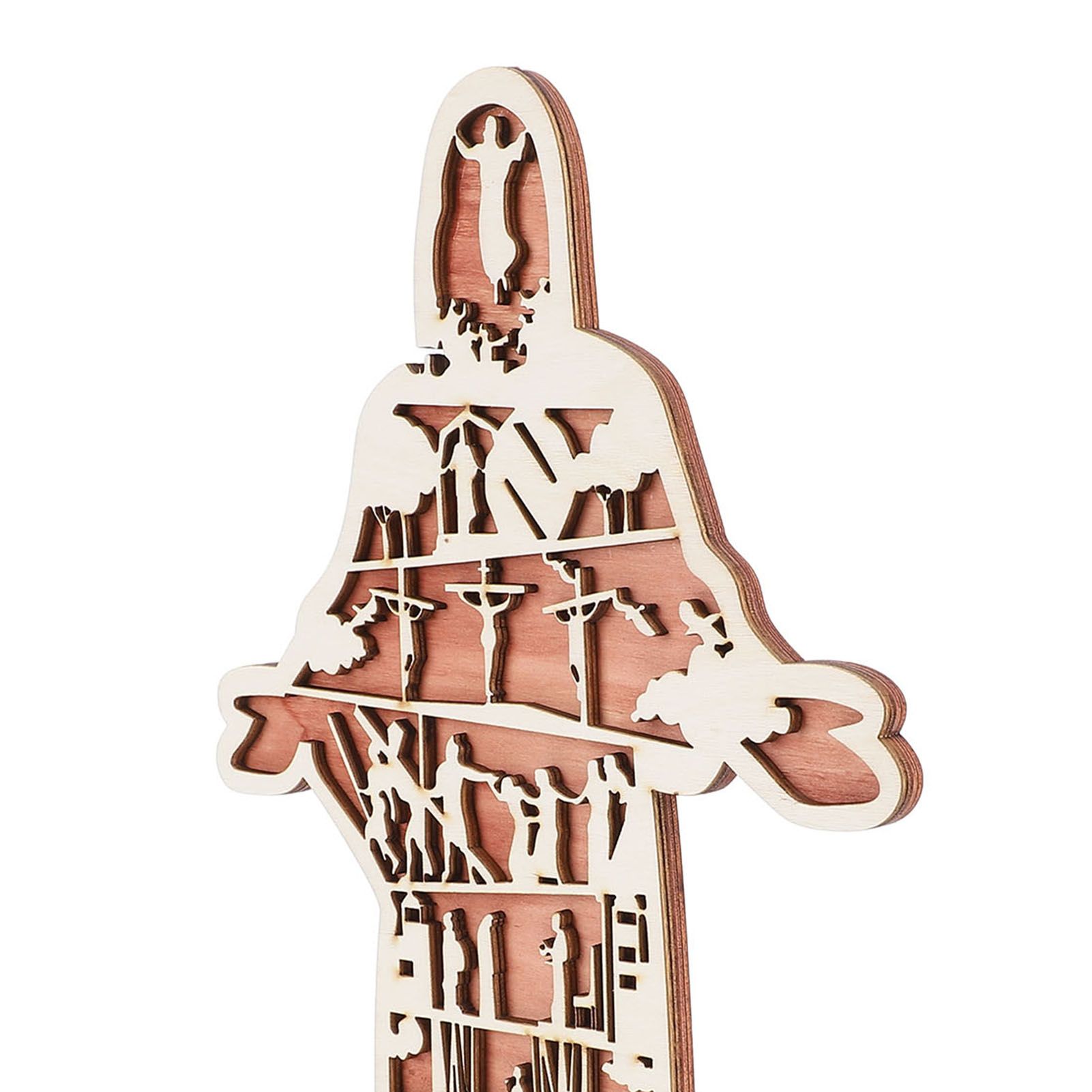 Easter Story Decoration Wooden Figure Ornament Easter Table Ornament Craft for view 7
