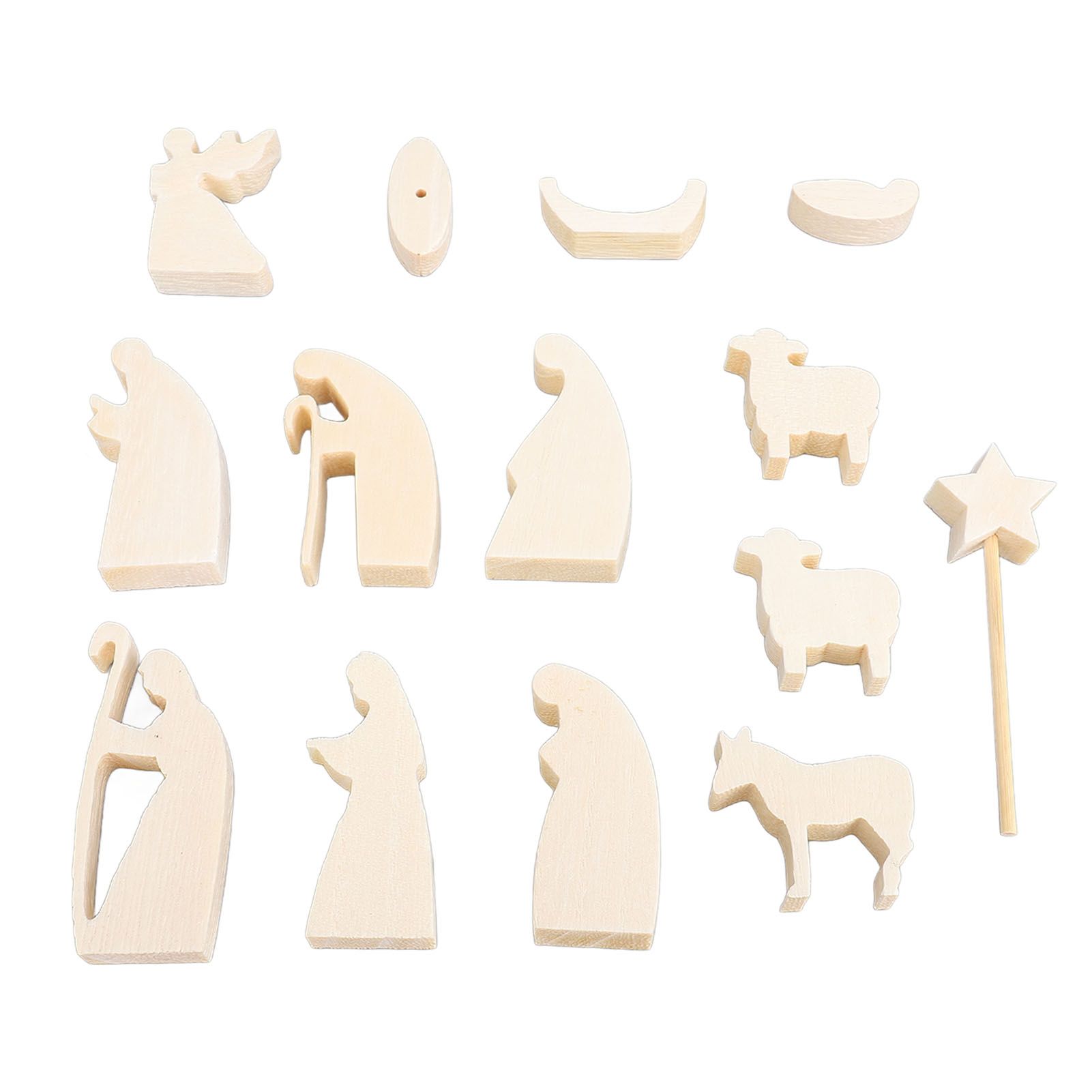 Nativity Set Easter Scene Wooden Decoration Resurrection Scene Figurines view 3