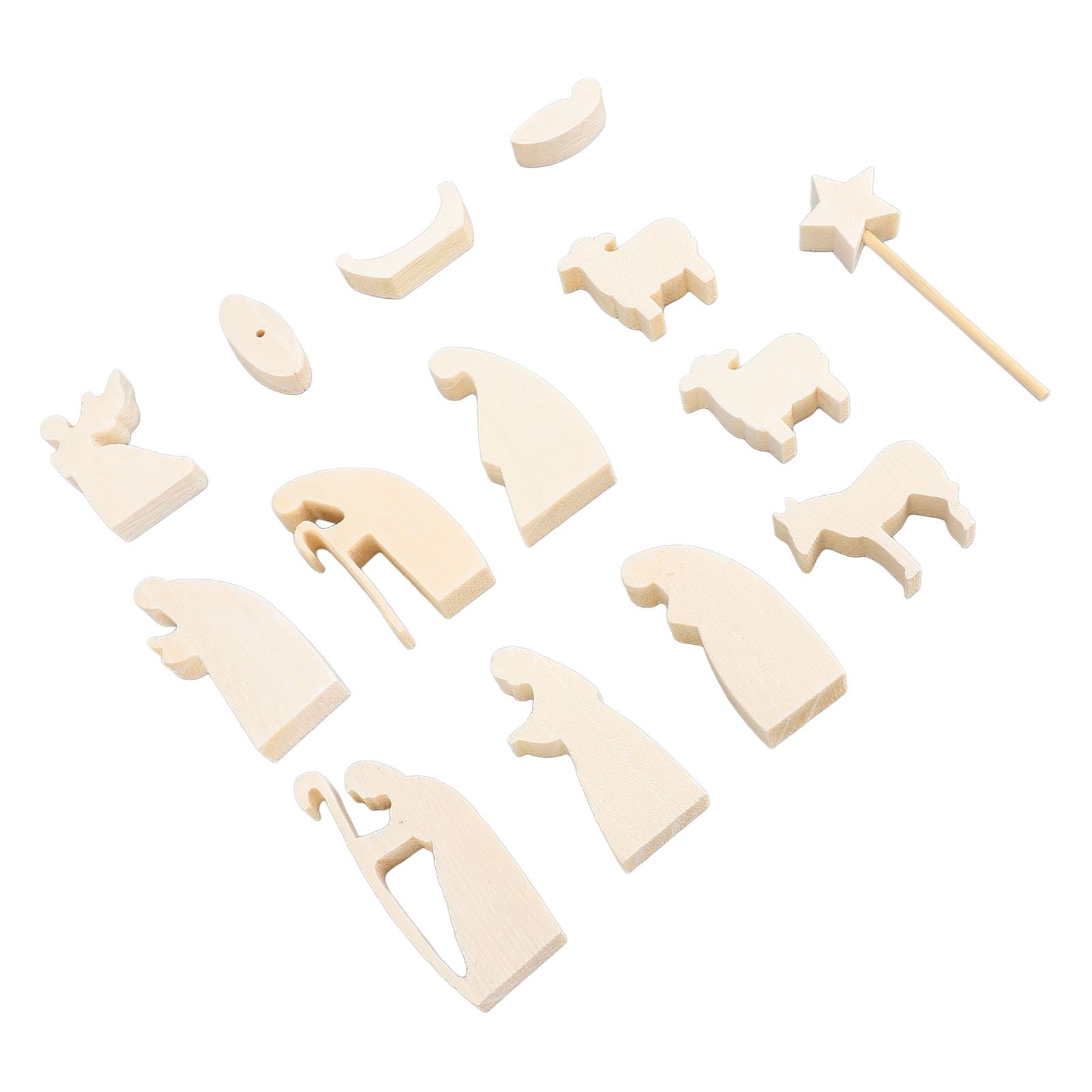 Nativity Set Easter Scene Wooden Decoration Resurrection Scene Figurines view 11