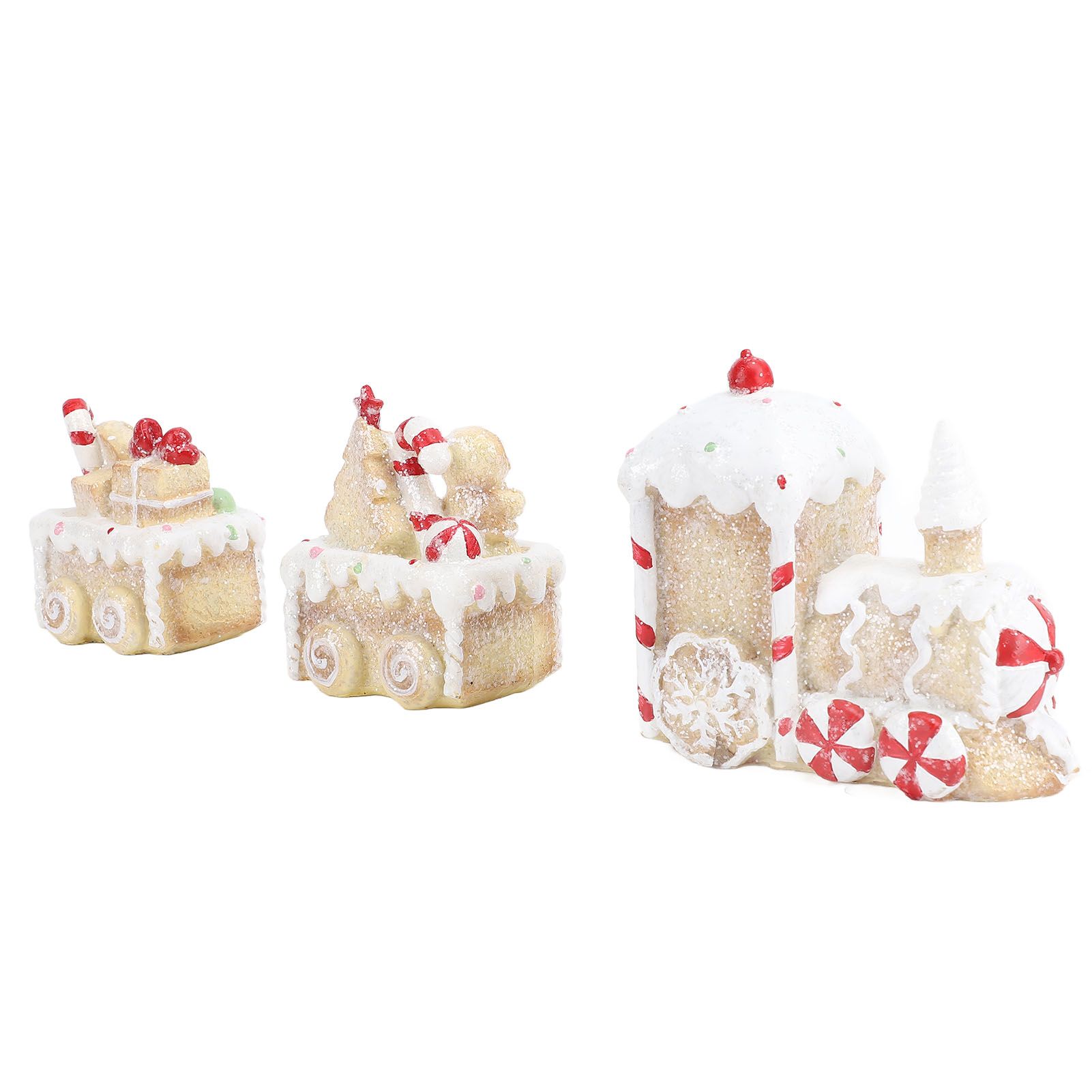 Xmas Train Three Part Resin Creative Cute Fade Resistant Xmas Train Figurine view 4