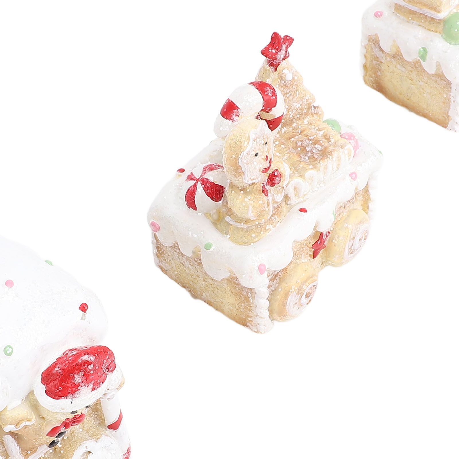 Xmas Train Three Part Resin Creative Cute Fade Resistant Xmas Train Figurine view 5