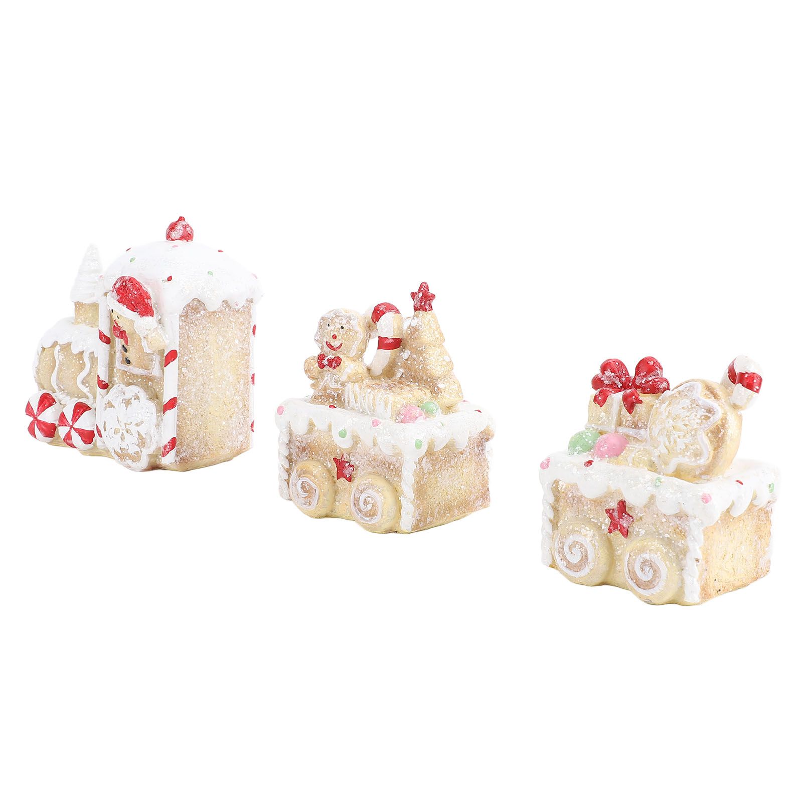 Xmas Train Three Part Resin Creative Cute Fade Resistant Xmas Train Figurine view 9