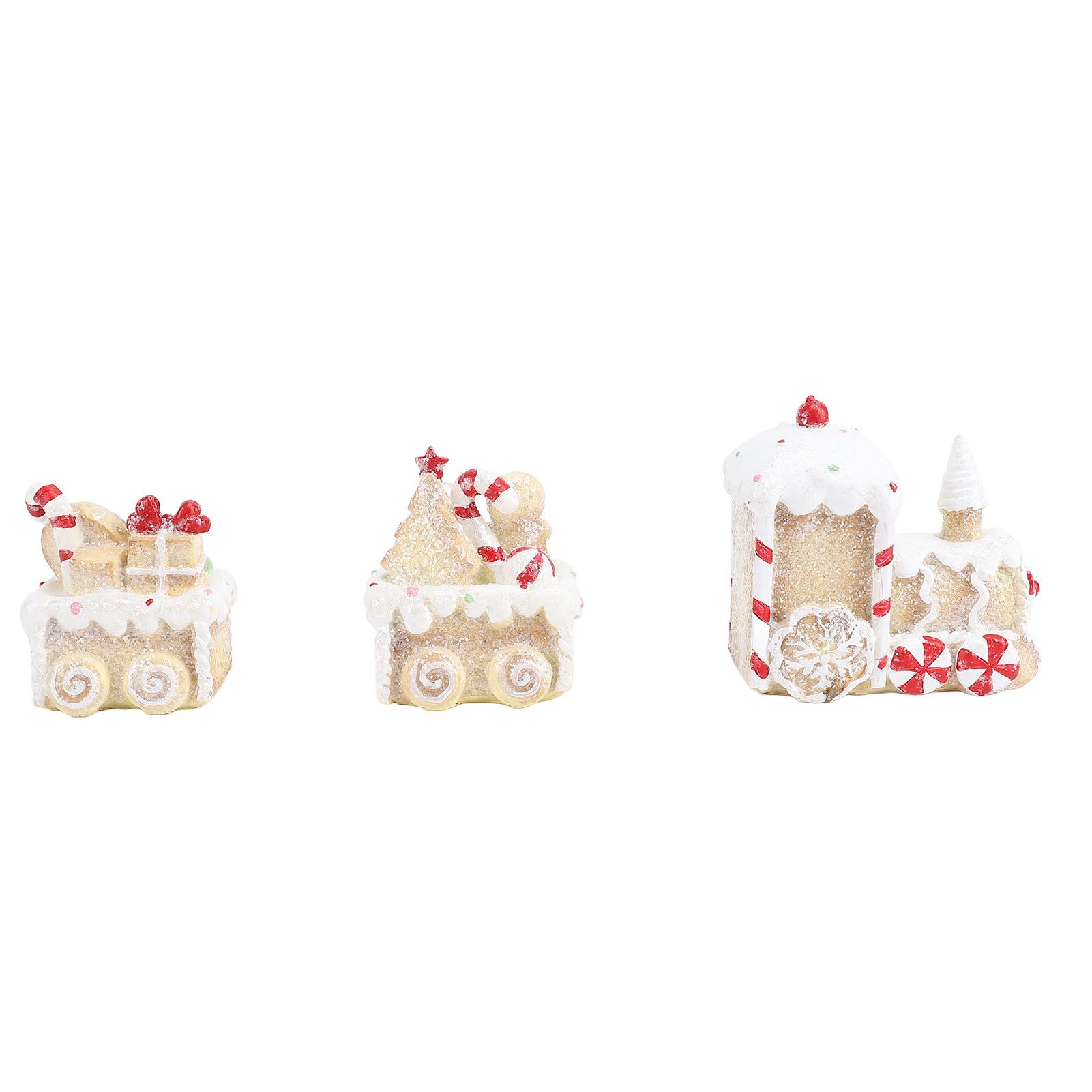 Xmas Train Three Part Resin Creative Cute Fade Resistant Xmas Train Figurine view 11
