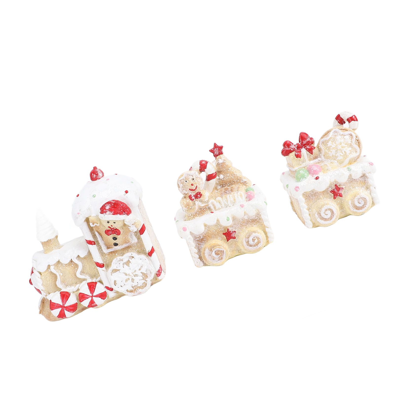 Xmas Train Three Part Resin Creative Cute Fade Resistant Xmas Train Figurine view 12