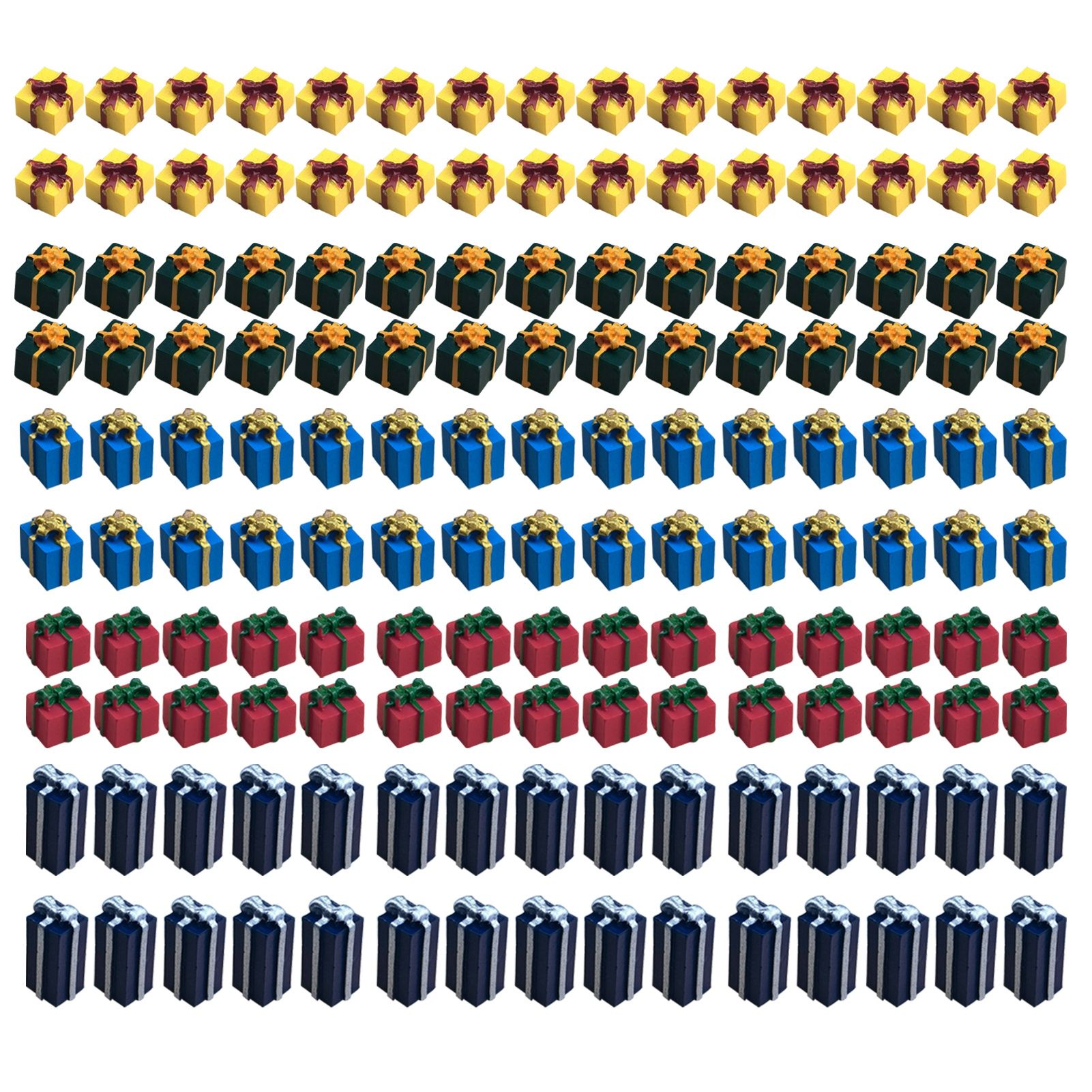150PCS 1:12 Mini Box Ornaments Blue Red Purple Green Yellow Exquisite Cute view 3