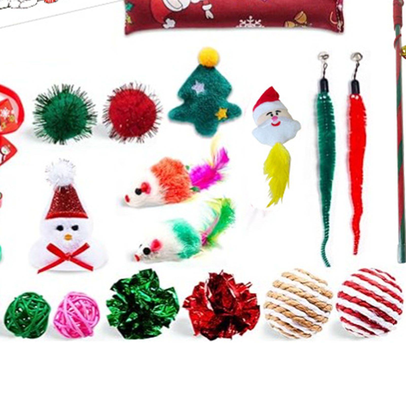 Xmas Advent Calendar Plastic Cute Cat Pet Toy Xmas Surprise Blind Box for Kids view 2
