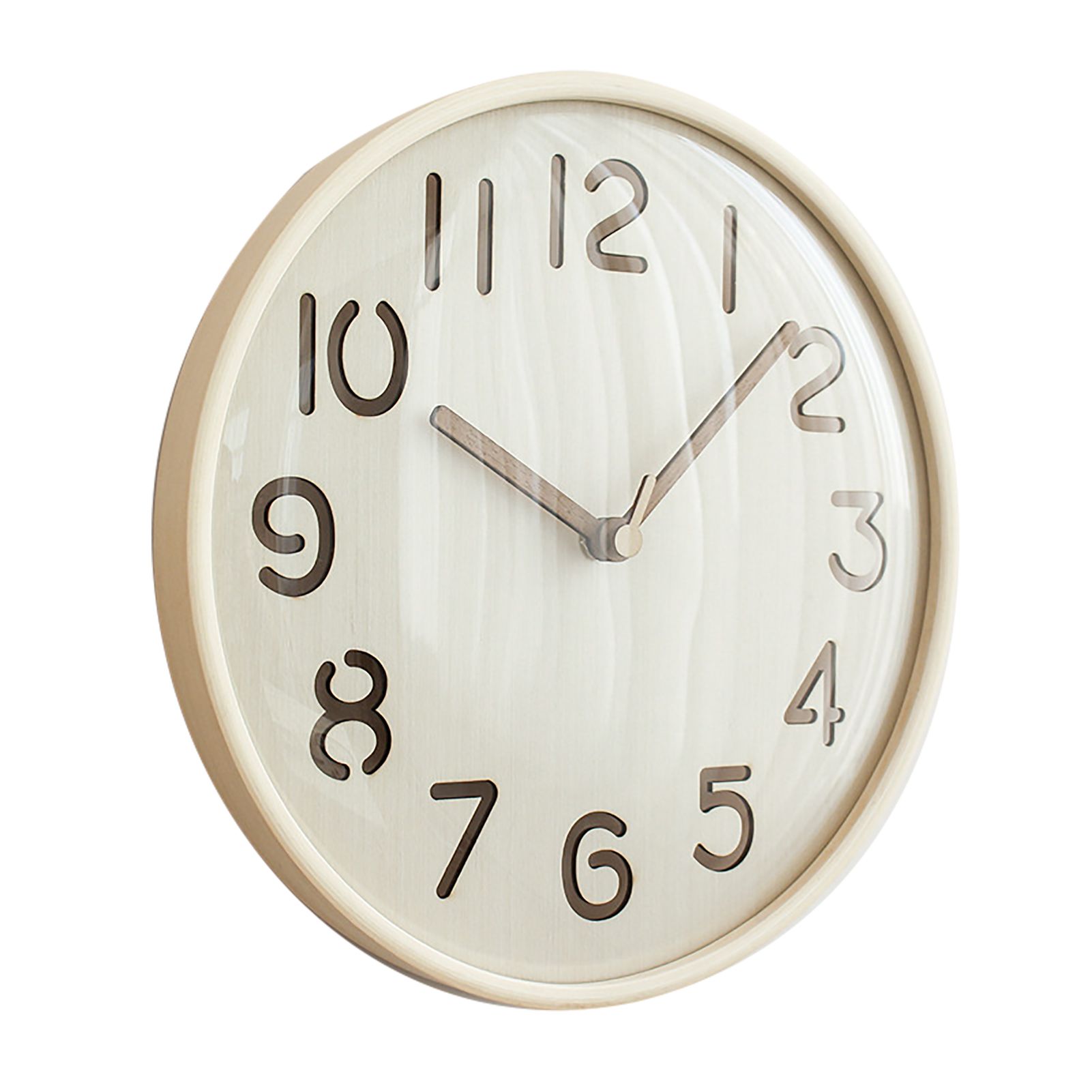 12 Inch Wooden Wall Clock Silent Non Ticking Wall Clock Battery Operated Round — image 1