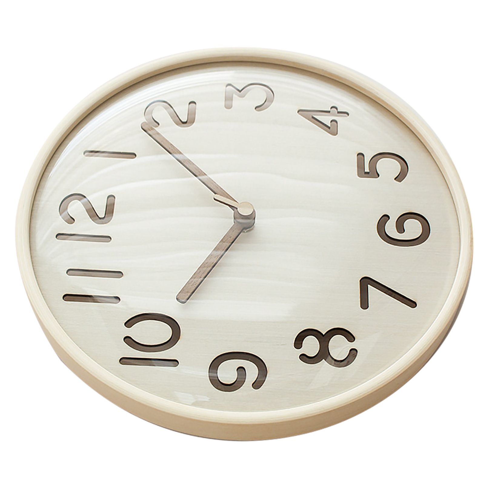 12 Inch Wooden Wall Clock Silent Non Ticking Wall Clock Battery Operated Round view 4