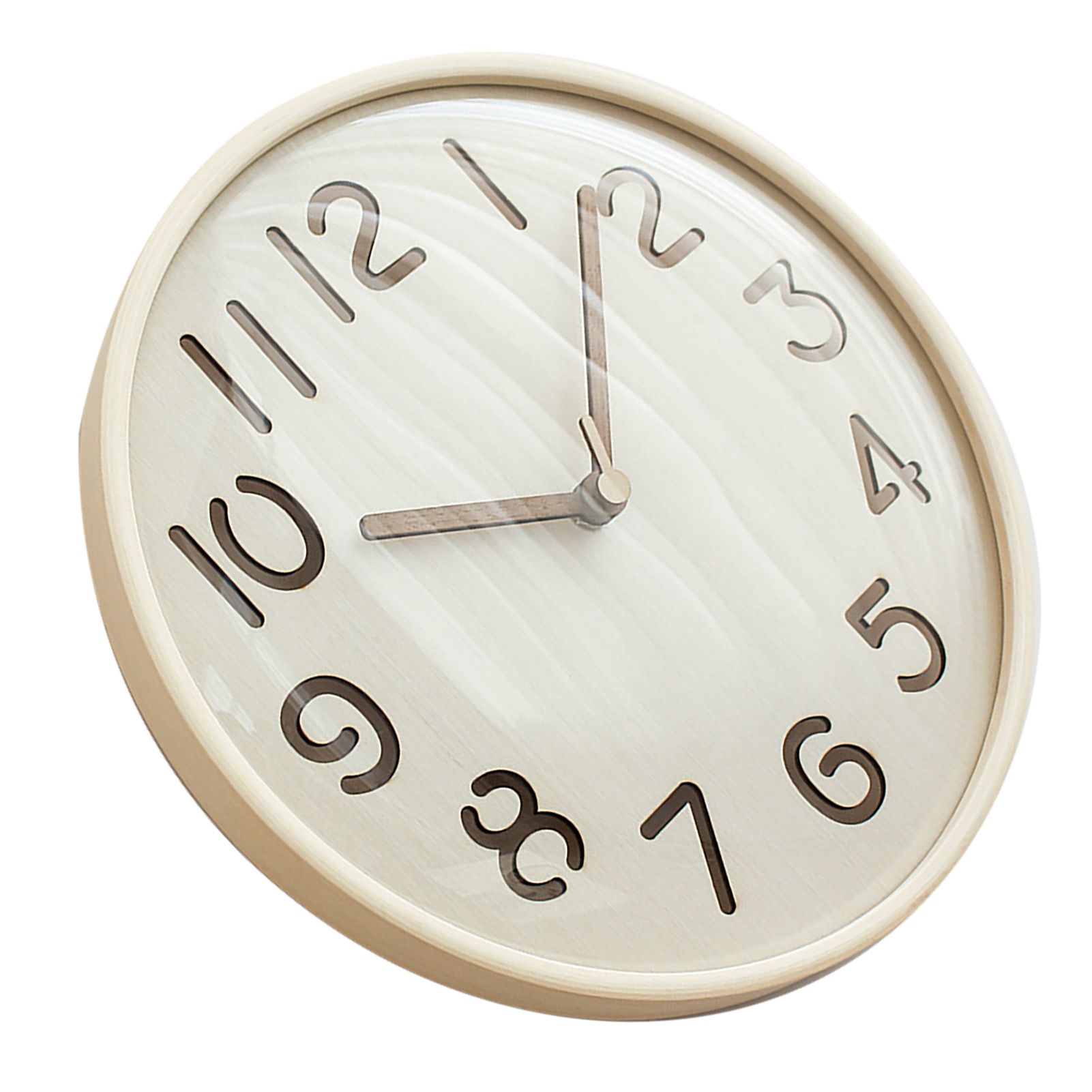 12 Inch Wooden Wall Clock Silent Non Ticking Wall Clock Battery Operated Round view 6