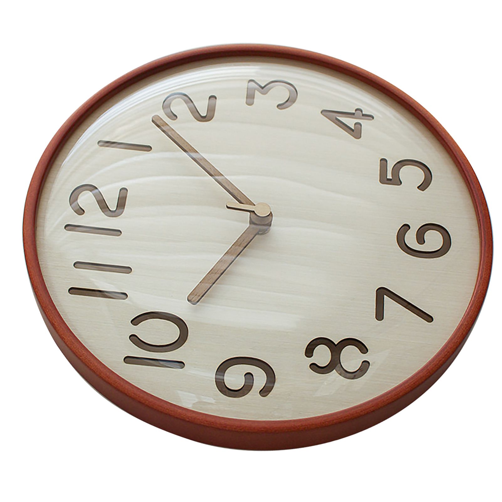 12 Inch Wooden Wall Clock Silent Non Ticking Wall Clock Battery Operated Round — image 1