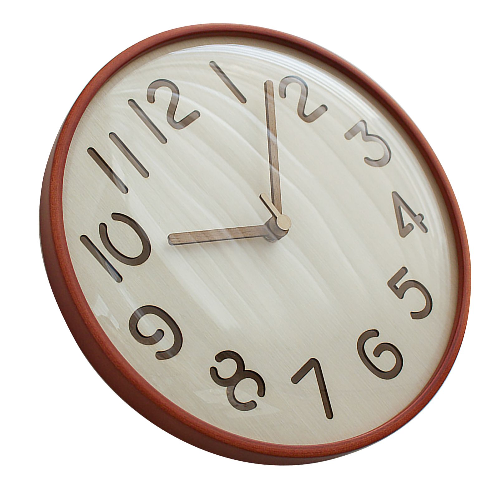 12 Inch Wooden Wall Clock Silent Non Ticking Wall Clock Battery Operated Round view 4