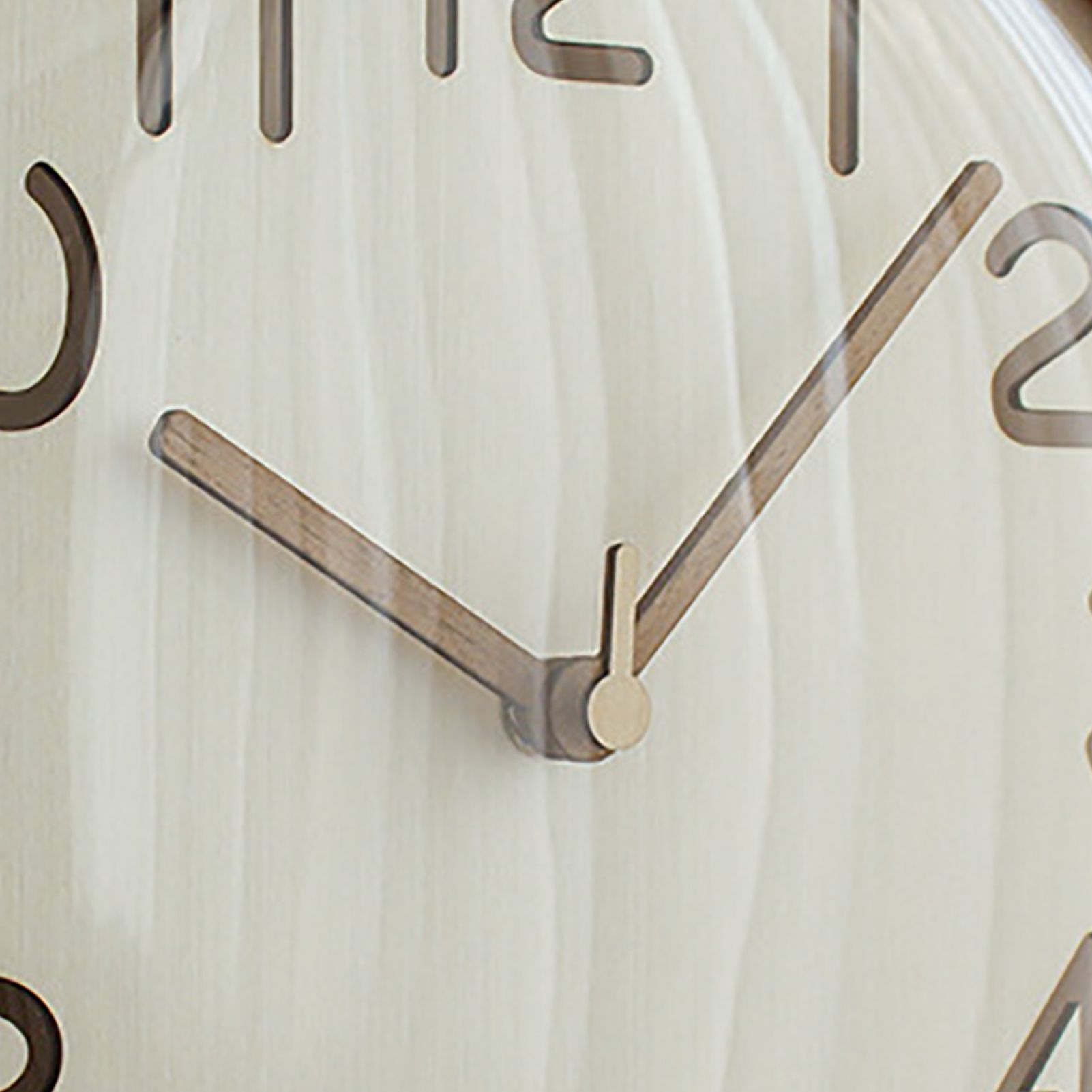 12 Inch Wooden Wall Clock Silent Non Ticking Wall Clock Battery Operated Round view 5