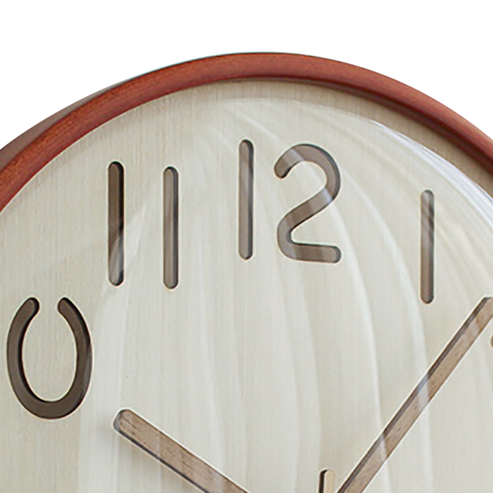 12 Inch Wooden Wall Clock Silent Non Ticking Wall Clock Battery Operated Round view 7