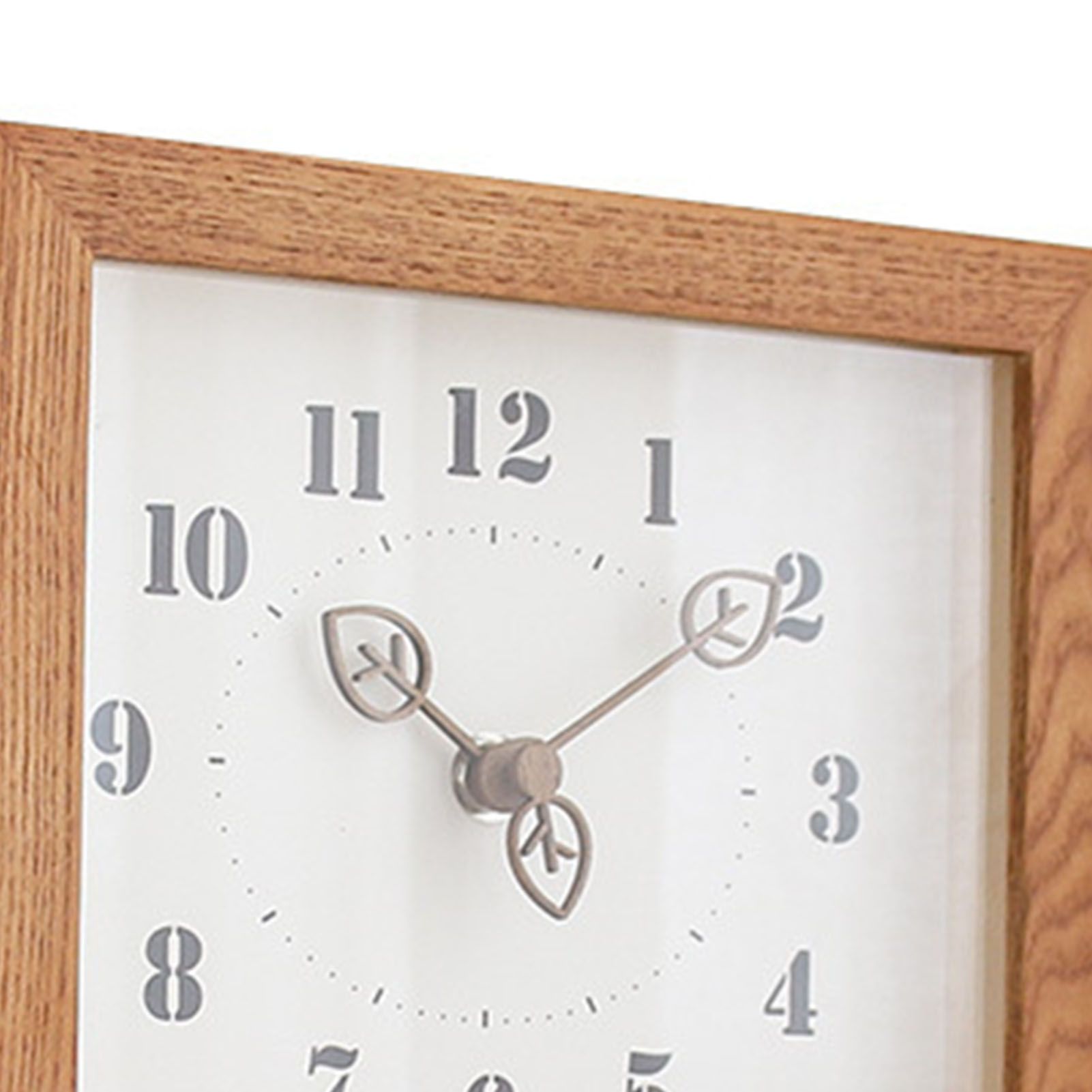 Japanese Retro Wall Clock Walnut Wood Glass Small Decorative Rectangular Wall view 5