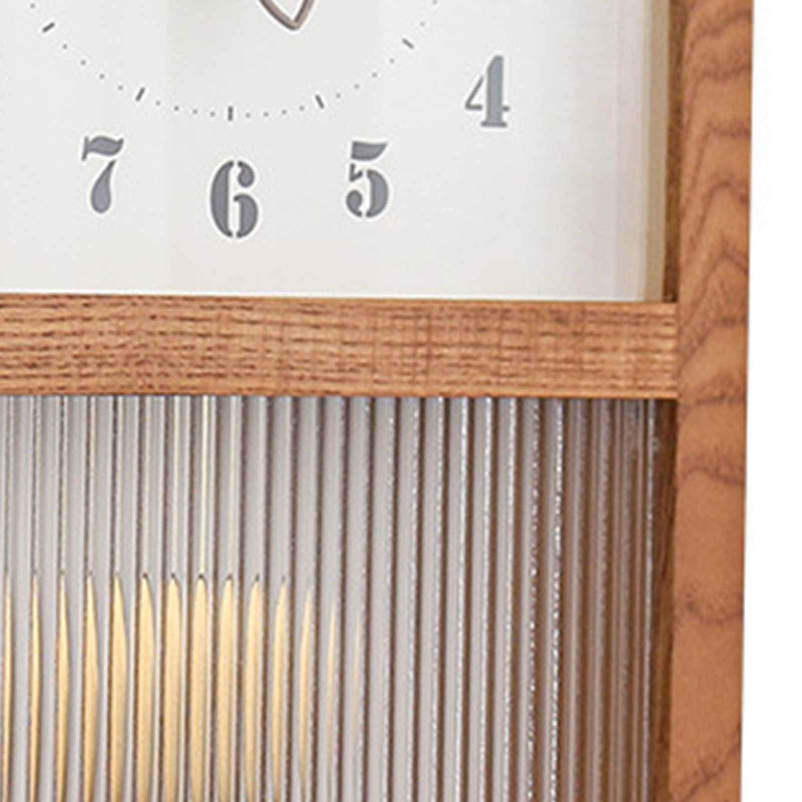Japanese Retro Wall Clock Walnut Wood Glass Small Decorative Rectangular Wall view 7