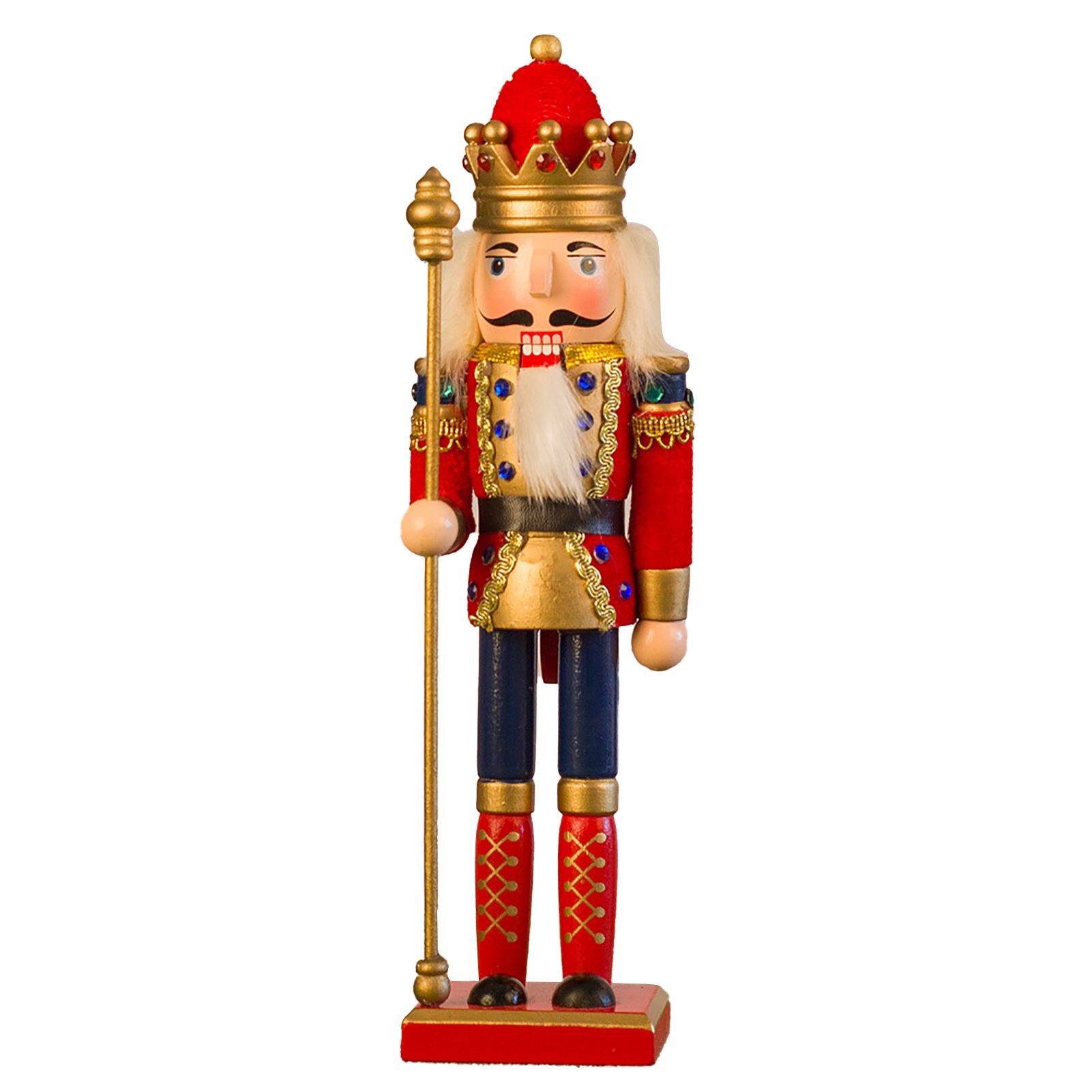 Nutcracker Figurine Exquisite Xmas Themed Wooden Nutcracker Ornament for Wine view 3
