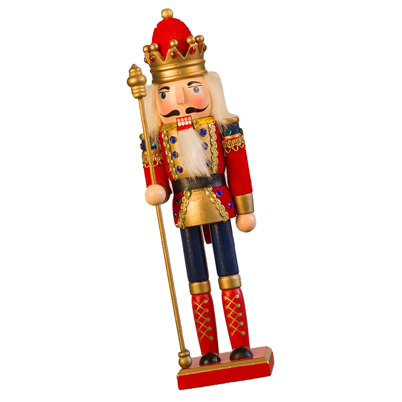 Nutcracker Figurine Exquisite Xmas Themed Wooden Nutcracker Ornament for Wine view 4